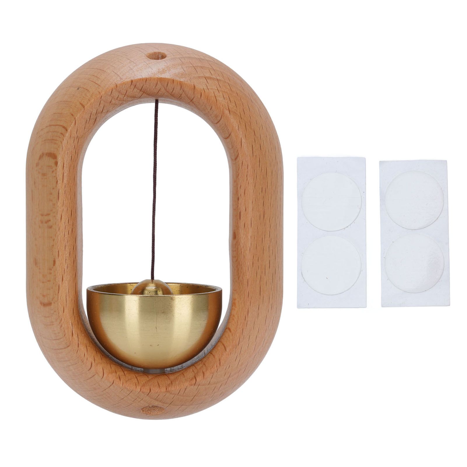Shopkeepers Bell Beechwood and Copper Decorative Wooden Hanging Doorbell for view 3
