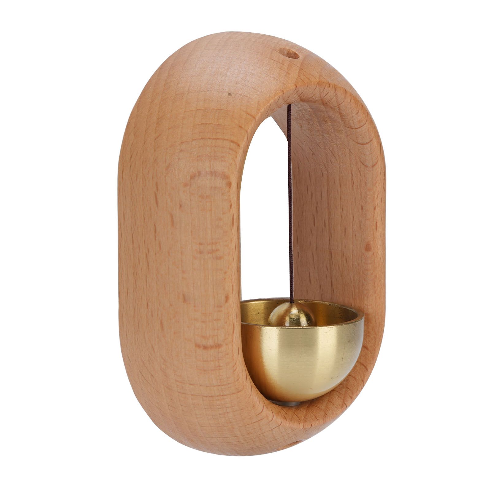 Shopkeepers Bell Beechwood and Copper Decorative Wooden Hanging Doorbell for view 4