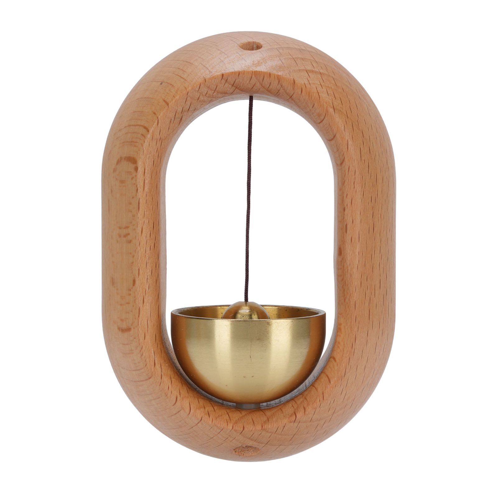 Shopkeepers Bell Beechwood and Copper Decorative Wooden Hanging Doorbell for view 6