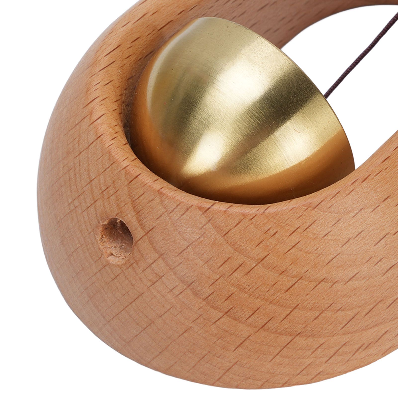 Shopkeepers Bell Beechwood and Copper Decorative Wooden Hanging Doorbell for view 7