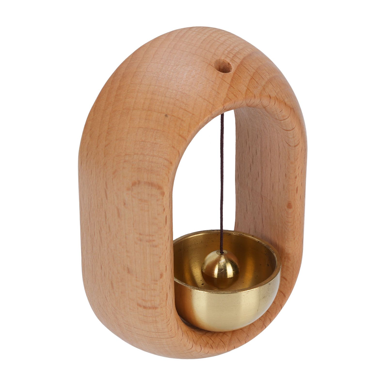 Shopkeepers Bell Beechwood and Copper Decorative Wooden Hanging Doorbell for view 10