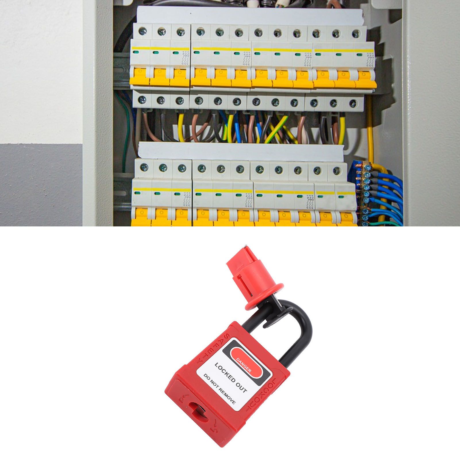 Lockout Tagout Lock with Key Nylon Stainless Steel 1P 2P 3P 4P Circuit Breaker view 11