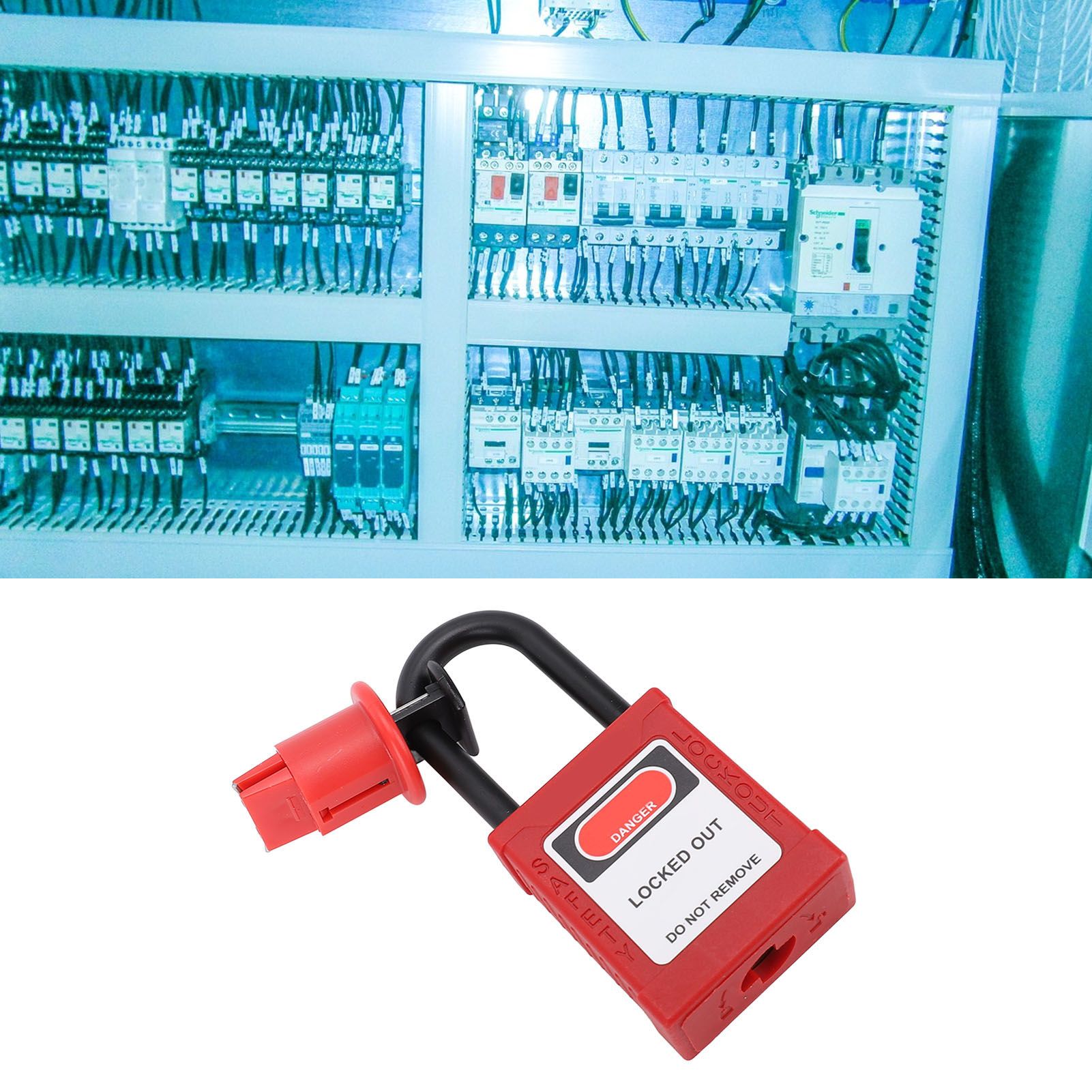 Lockout Tagout Lock with Key Nylon Stainless Steel 1P 2P 3P 4P Circuit Breaker view 12