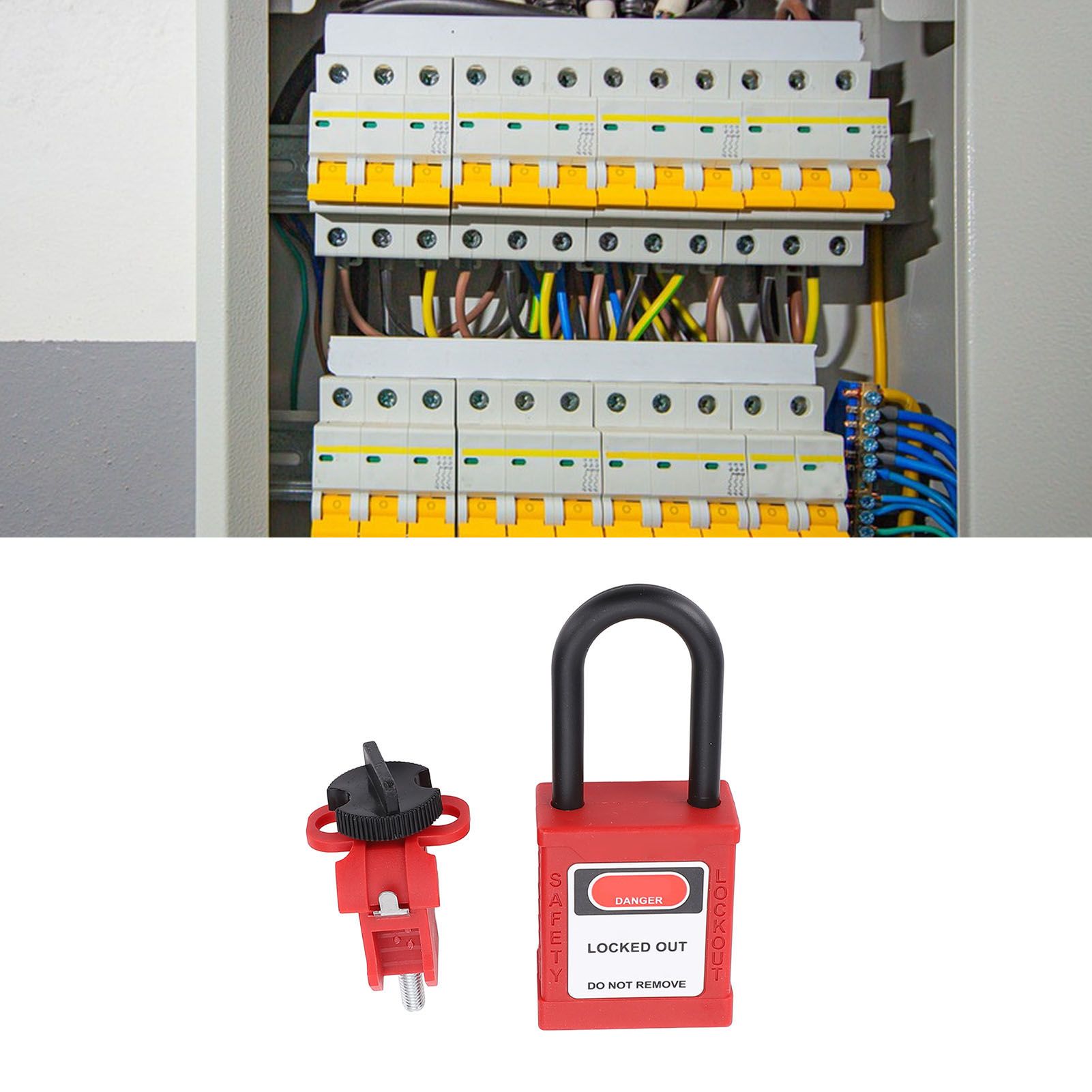 Lockout Tag Out Padlock Set Insulated Anti Loss Safety Padlock with Circuit view 12