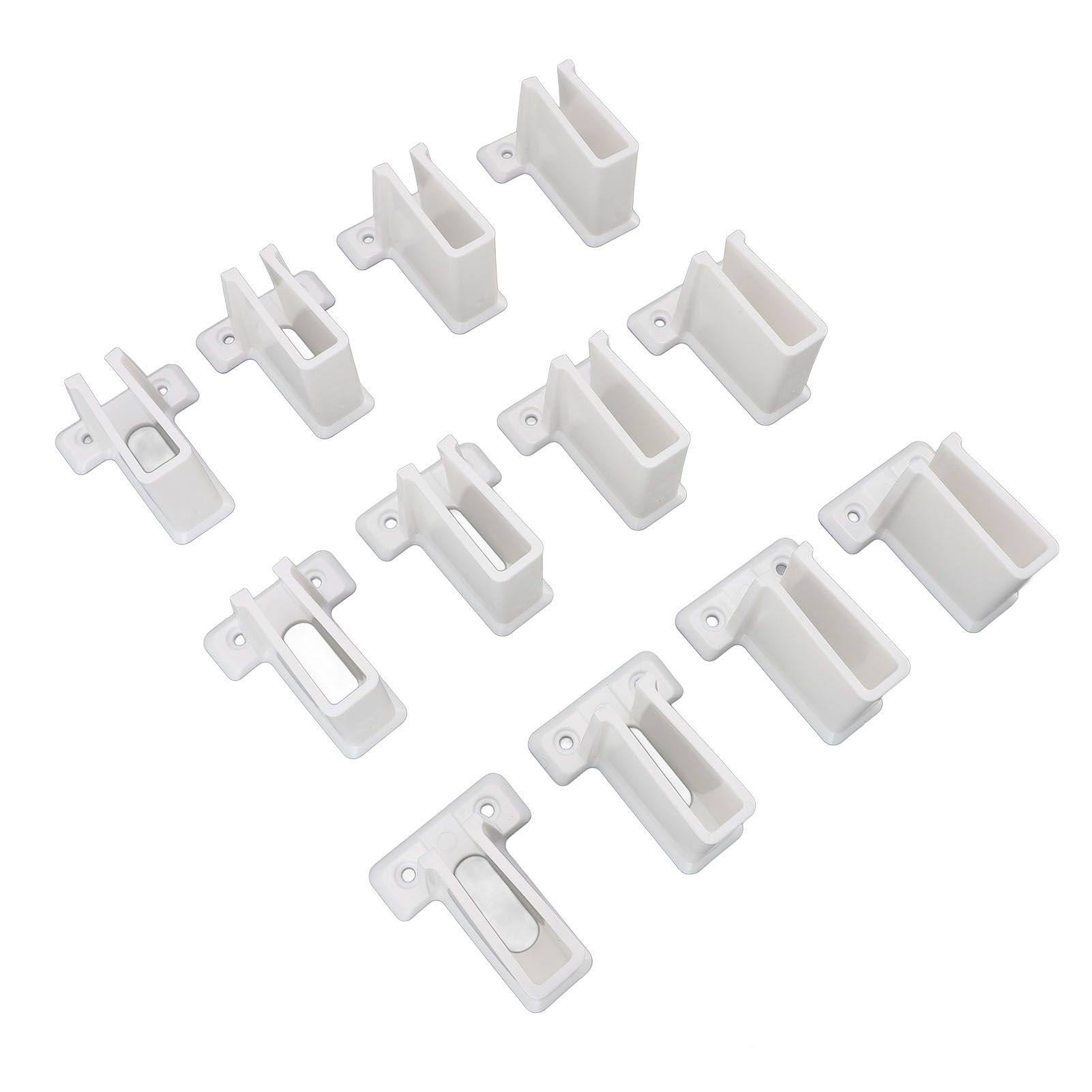 12 Pcs Wire Shelf End Bracket White Plastic Strong Load Bearing Closet Shelf — image 1