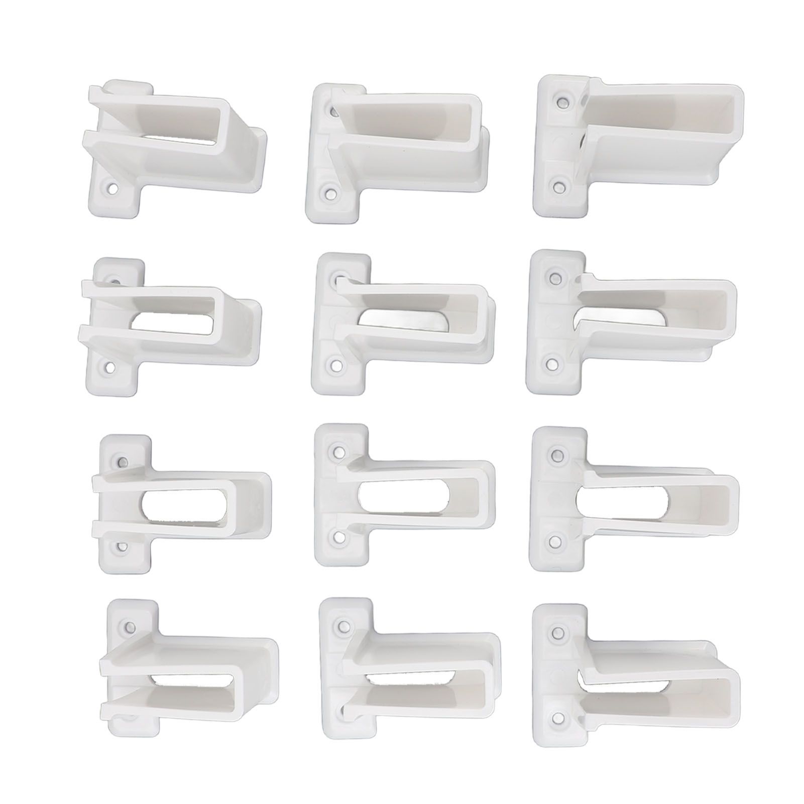 12 Pcs Wire Shelf End Bracket White Plastic Strong Load Bearing Closet Shelf view 7