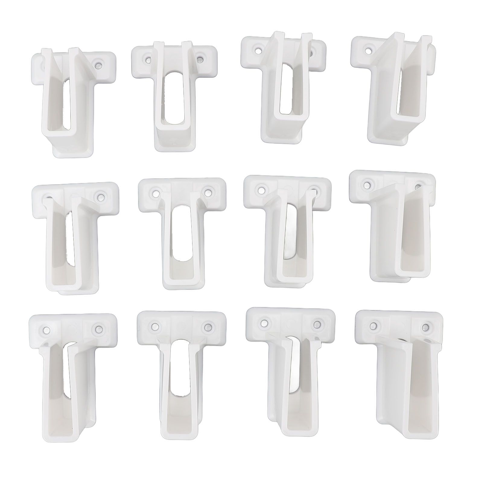 12 Pcs Wire Shelf End Bracket White Plastic Strong Load Bearing Closet Shelf view 9