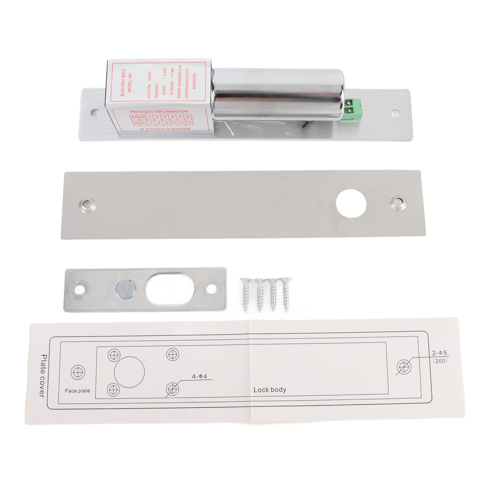 12V Electric Drop Bolt Lock Aluminum Stainless Steel Magnetic Self Locking view 3