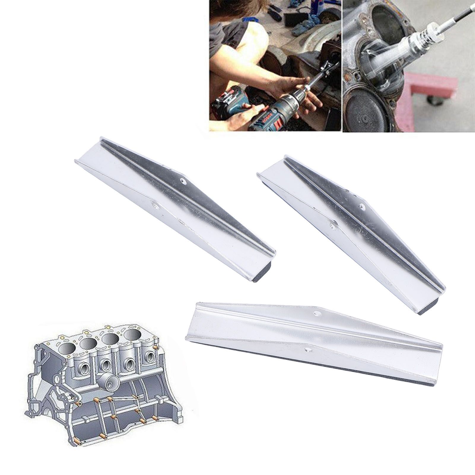 Engine Cylinder Hone Replacement Stones 4in 3 Jaw Tool Set for Auto Mechanics view 12