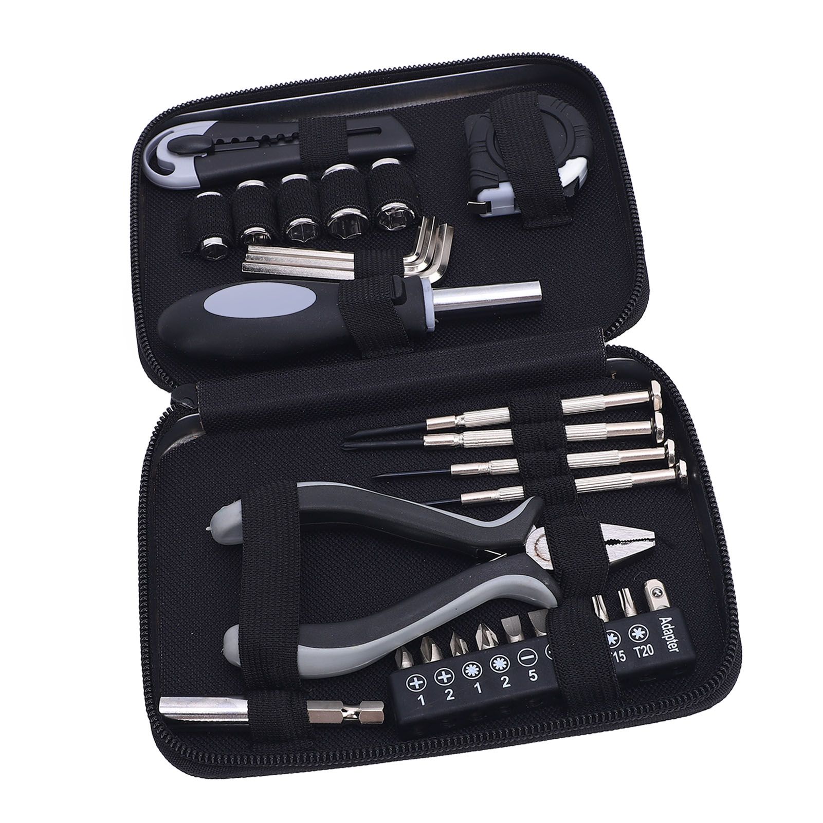 Mini Tool Set Household Repair Tool Kit Needle Nose Pliers Tape Measure Hex view 10