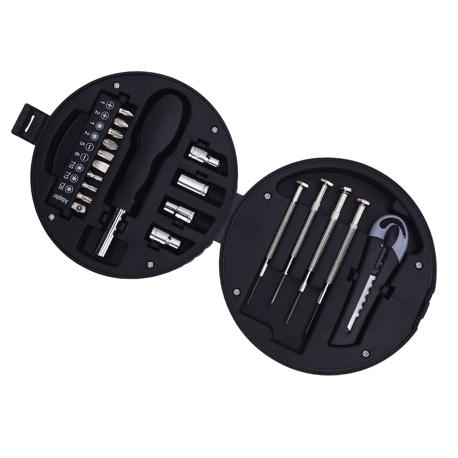 20Pcs Tire Shaped Tool Set with Storage Box Carbon Steel Multifuncitonal Tire — image 1