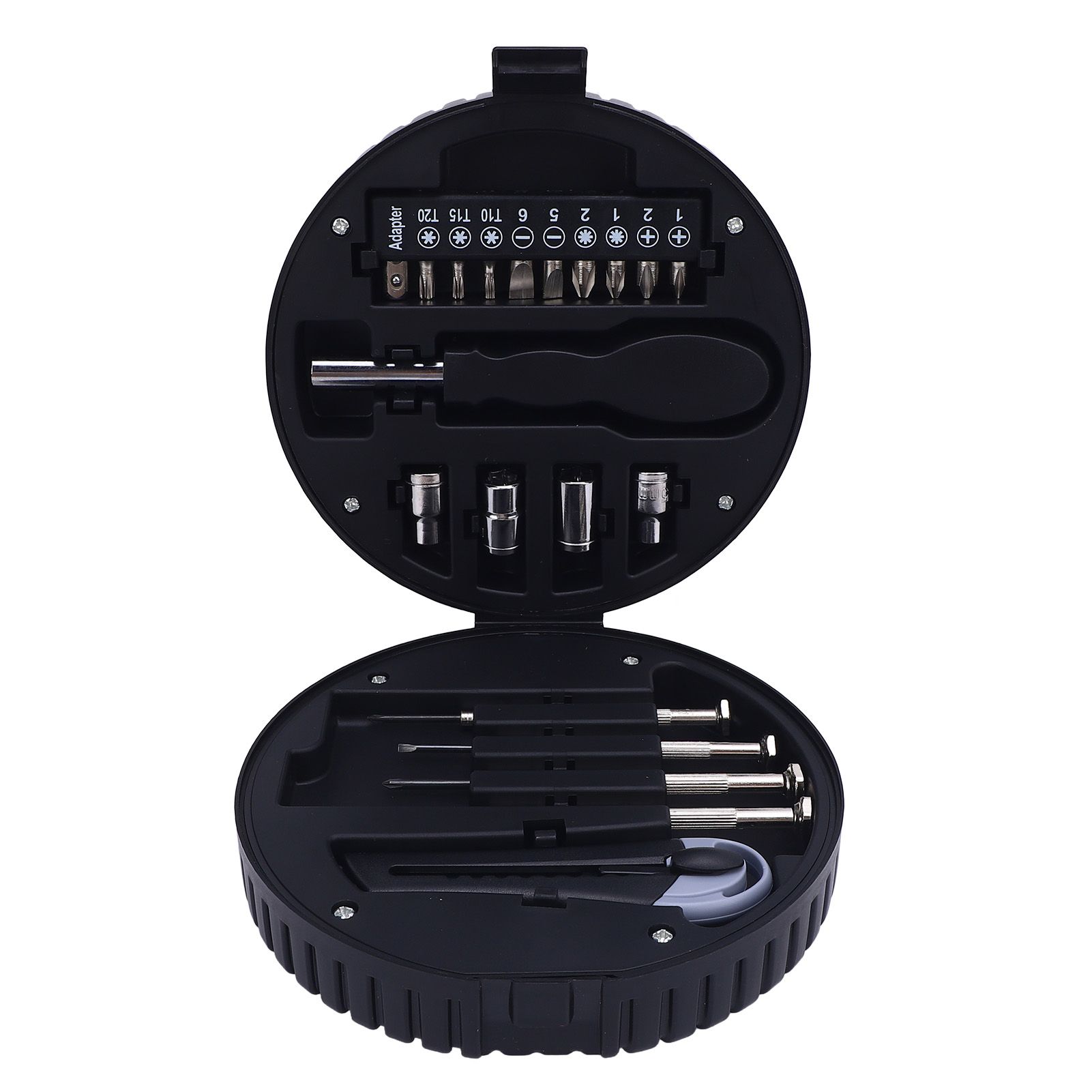 20Pcs Tire Shaped Tool Set with Storage Box Carbon Steel Multifuncitonal Tire view 3