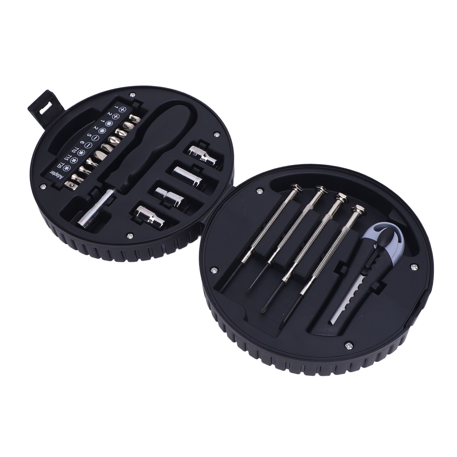 20Pcs Tire Shaped Tool Set with Storage Box Carbon Steel Multifuncitonal Tire view 4