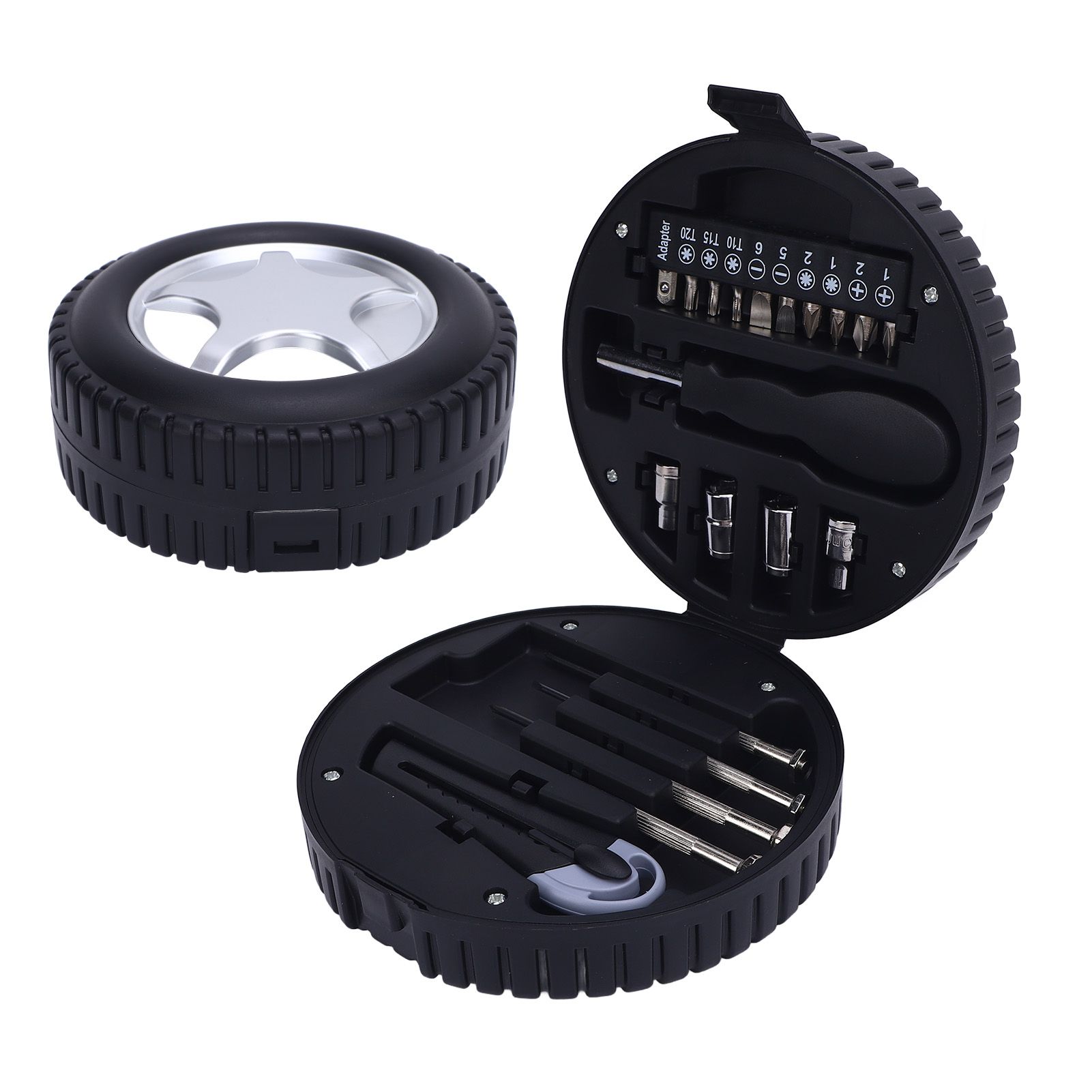 20Pcs Tire Shaped Tool Set with Storage Box Carbon Steel Multifuncitonal Tire view 11