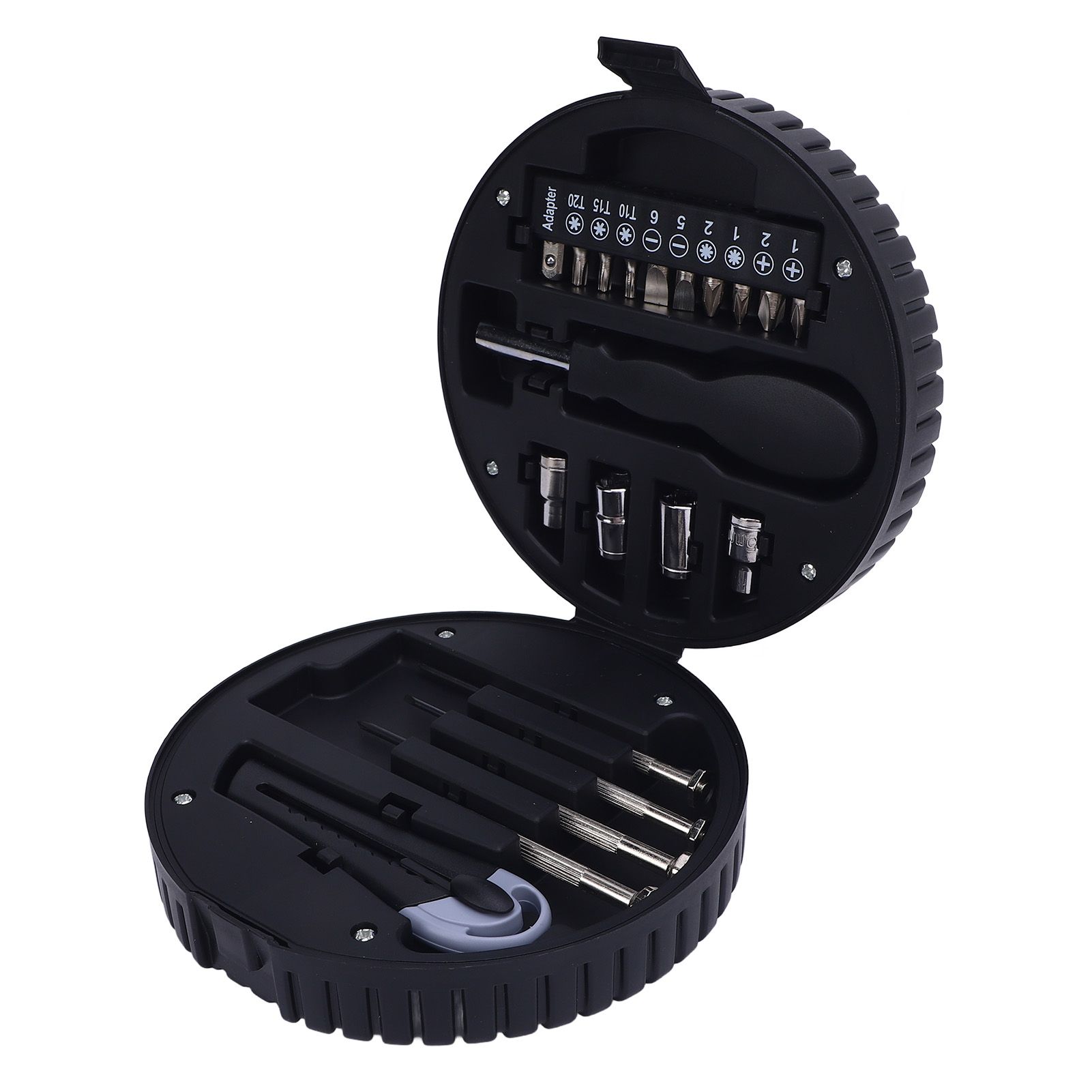 20Pcs Tire Shaped Tool Set with Storage Box Carbon Steel Multifuncitonal Tire view 12