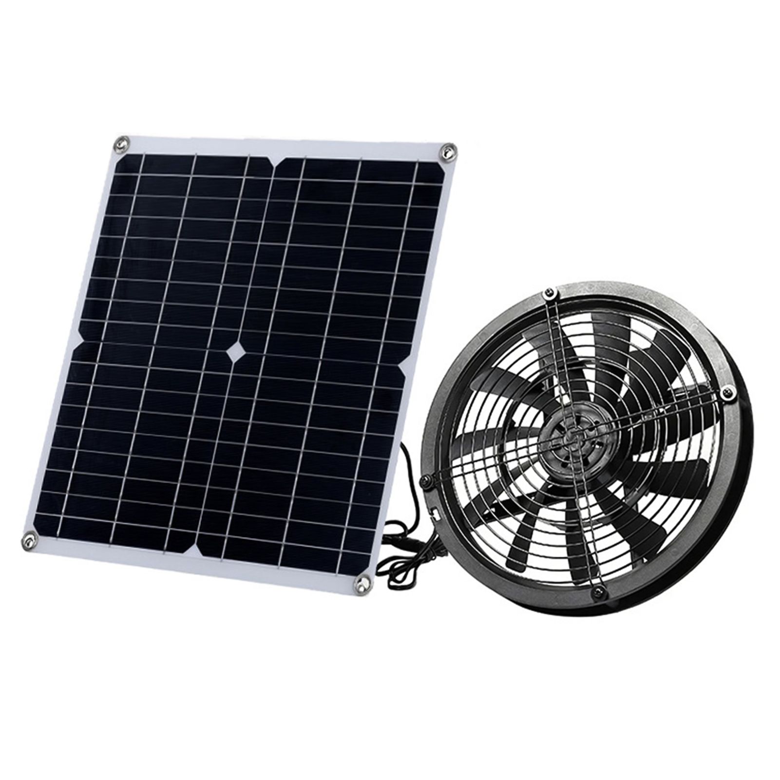 9.8in Solar Exhaust Fan with Solar Panel Portable Vent Fan Kit IP65 Waterproof view 6