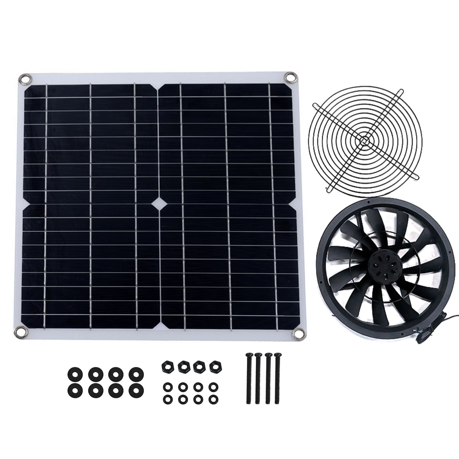 9.8in Solar Exhaust Fan with Solar Panel Portable Vent Fan Kit IP65 Waterproof view 8