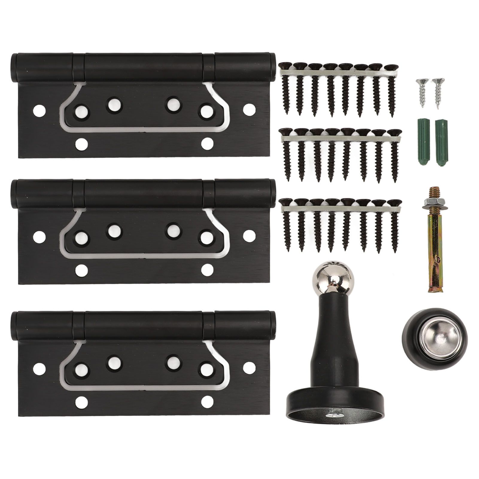 5 Inch Door Hinge Kit with Magnetic Door Stop Metal Quiet Strong Load Bearing view 3