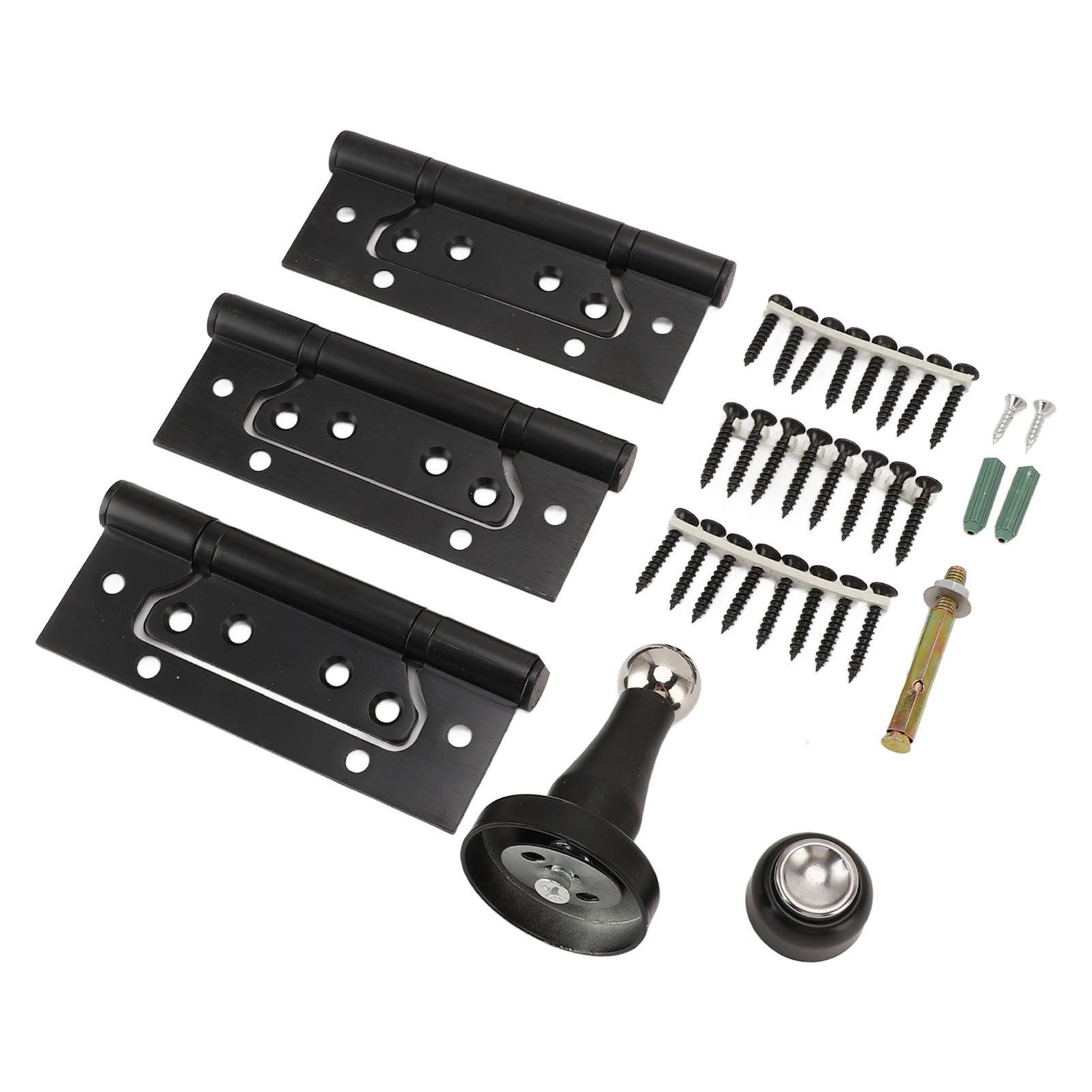 5 Inch Door Hinge Kit with Magnetic Door Stop Metal Quiet Strong Load Bearing view 4