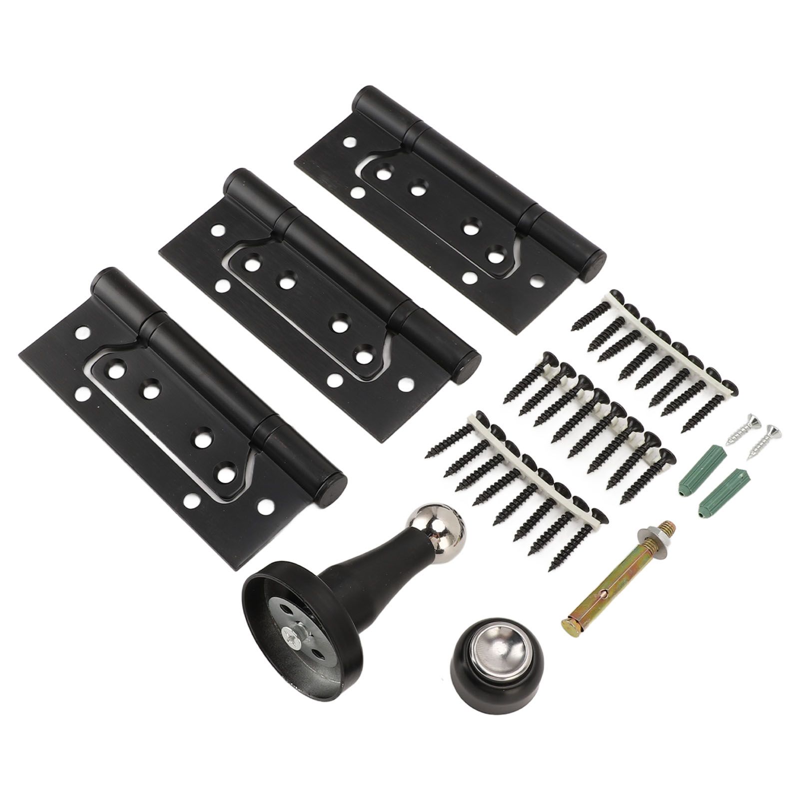 5 Inch Door Hinge Kit with Magnetic Door Stop Metal Quiet Strong Load Bearing view 6