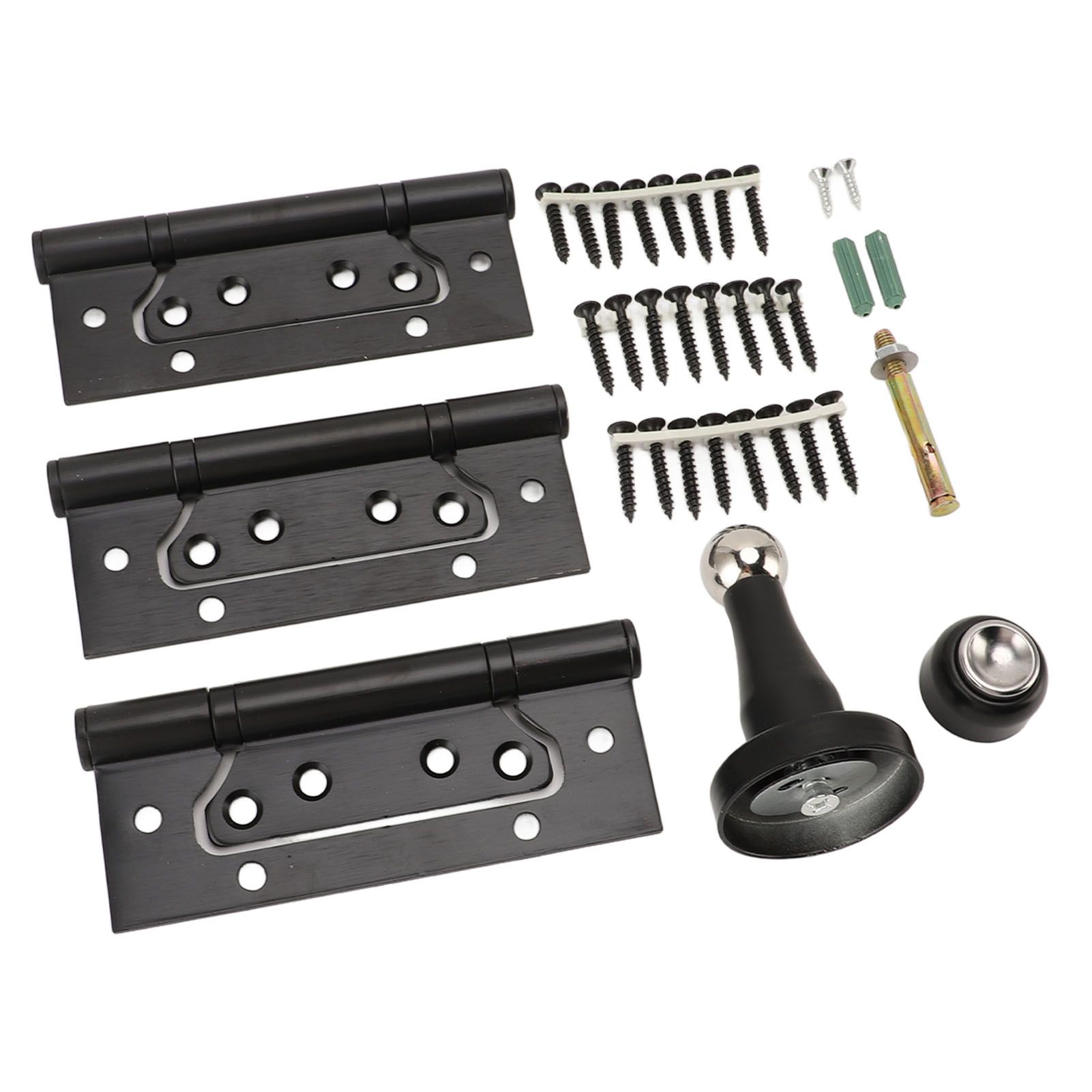 5 Inch Door Hinge Kit with Magnetic Door Stop Metal Quiet Strong Load Bearing view 9