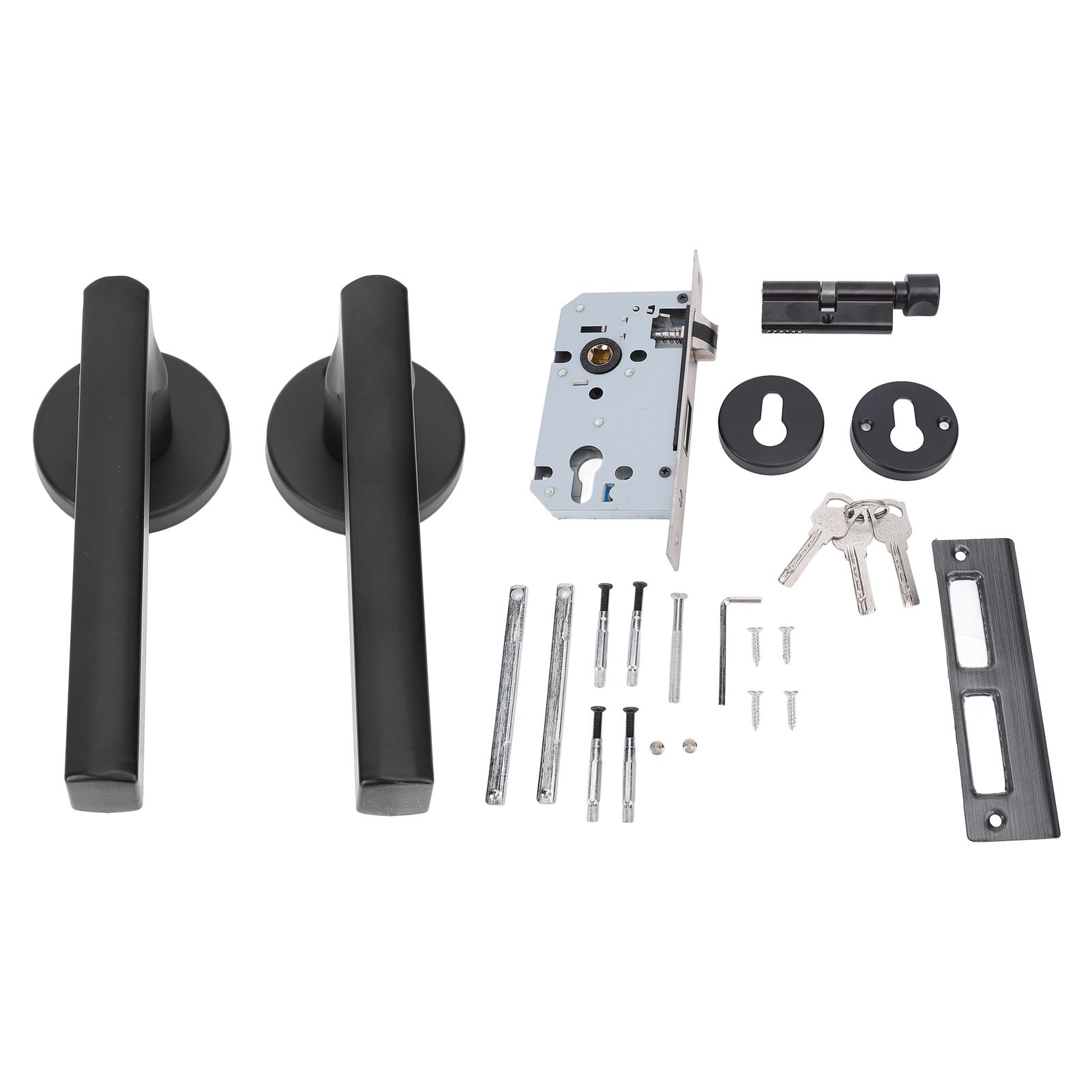 Door Handle Lock Keyed Large Solid Knob Thickened Panel Aluminum Iron Steel view 3