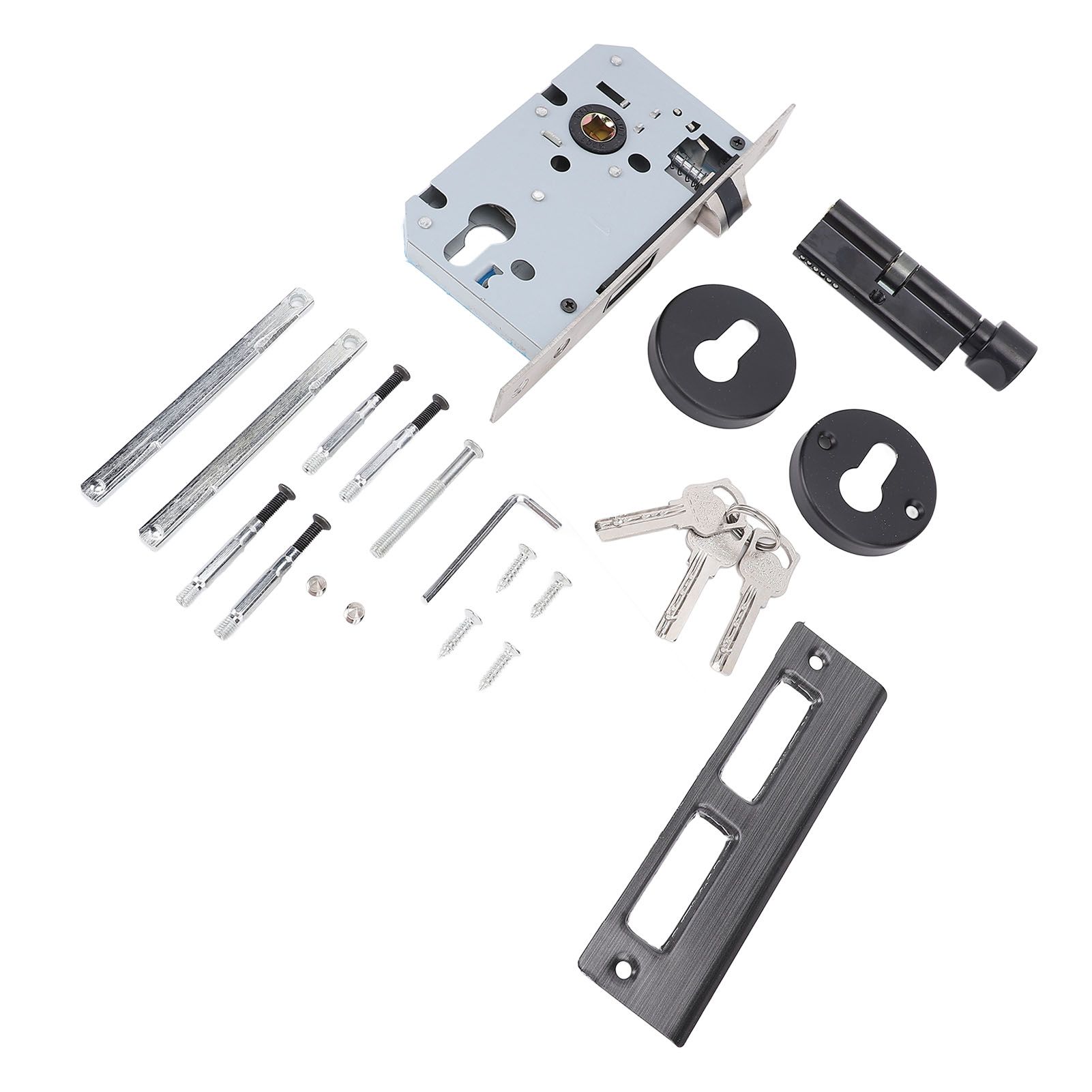 Door Handle Keyed Entry Lock Entry Door Lever with Lock and Key for Bedrooms