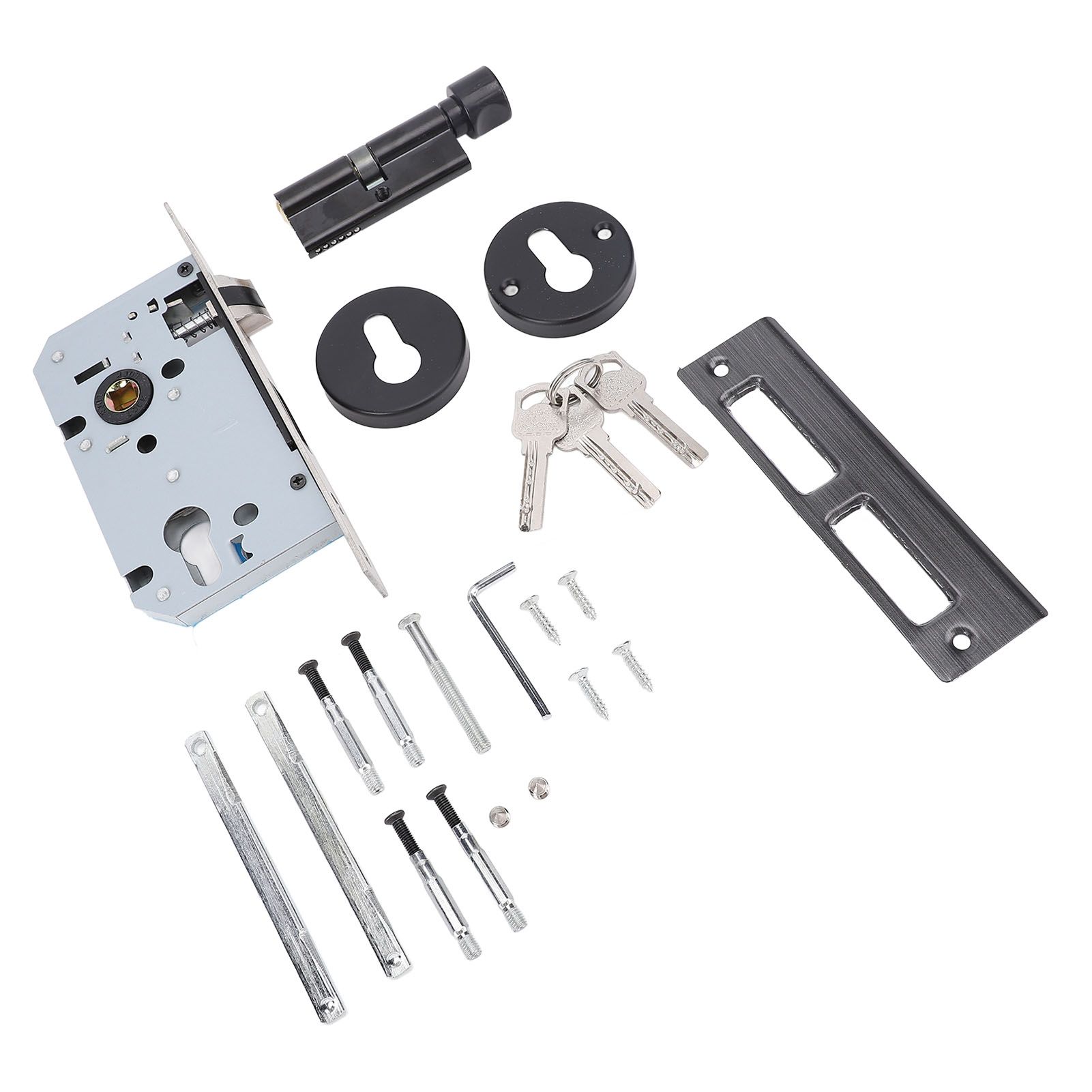 Door Handle Keyed Entry Lock Entry Door Lever with Lock and Key for Bedrooms view 3