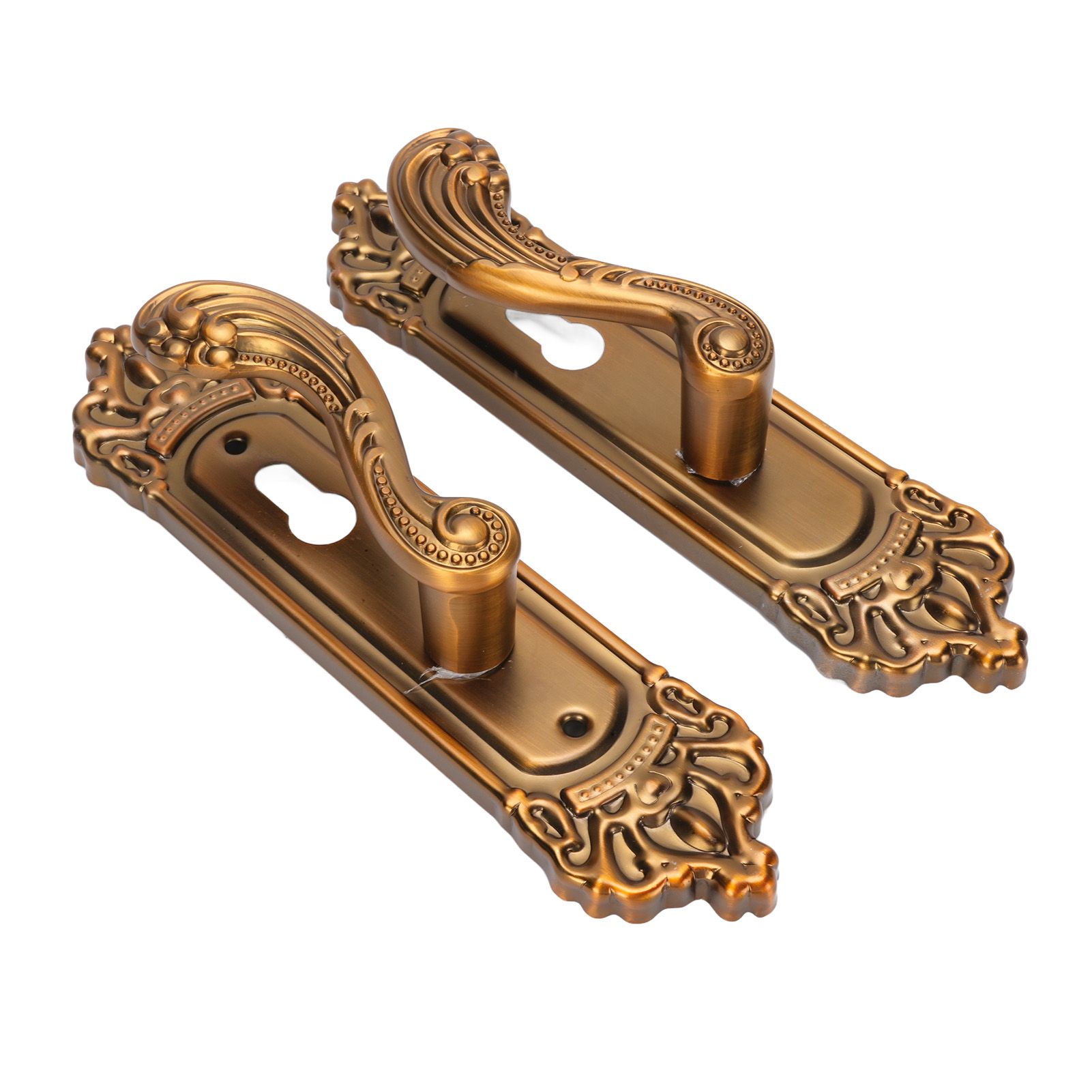 European Style Door Handle Lock Set Aluminum Silent Retro Interior Entry Door view 8