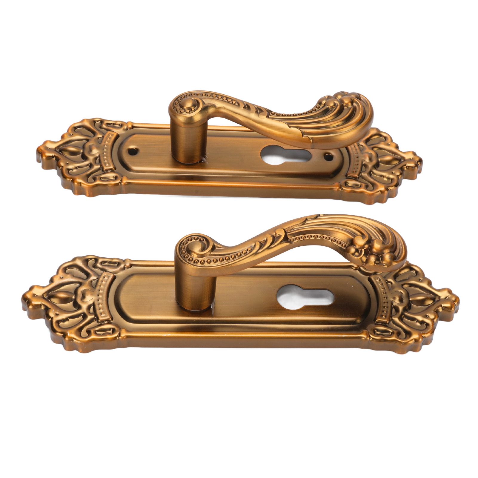 European Style Door Handle Lock Set Aluminum Silent Retro Interior Entry Door view 11