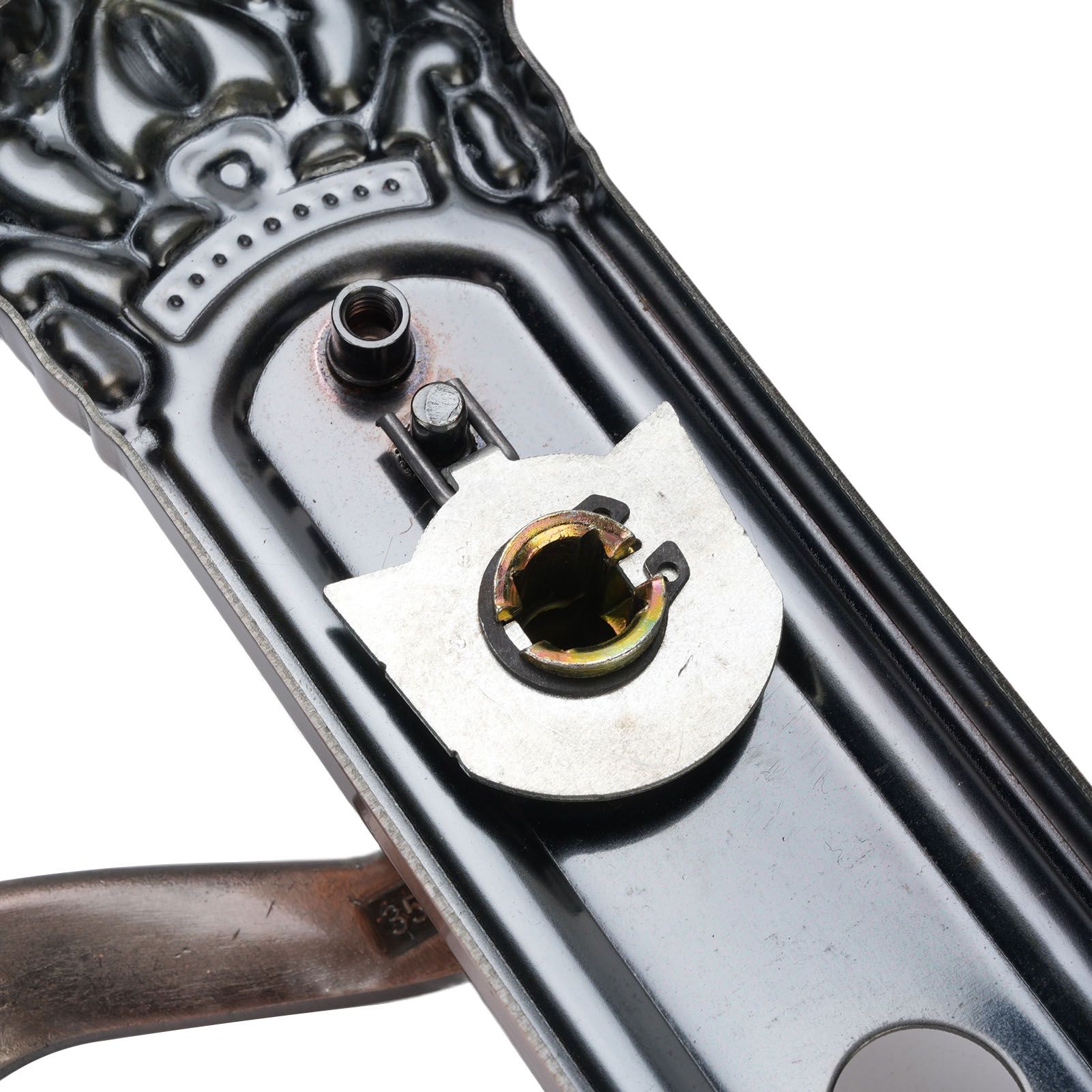 Entry Door Lever with Lock Keys Universal Quiet Aluminum Alloy European Style view 7
