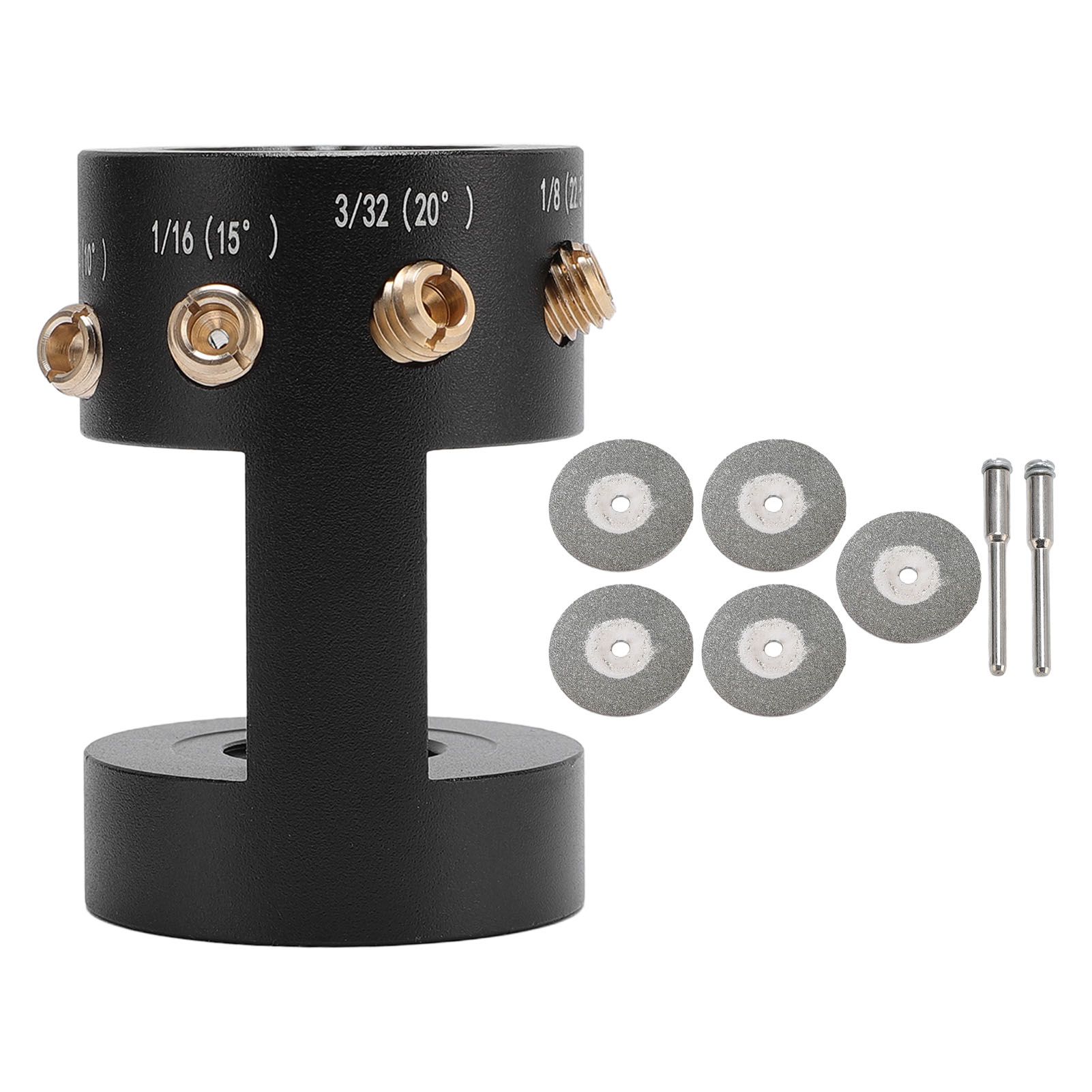 TIG Tungsten Sharpener Head Tool with 4 Brass Guide Screws Multi Angle view 3