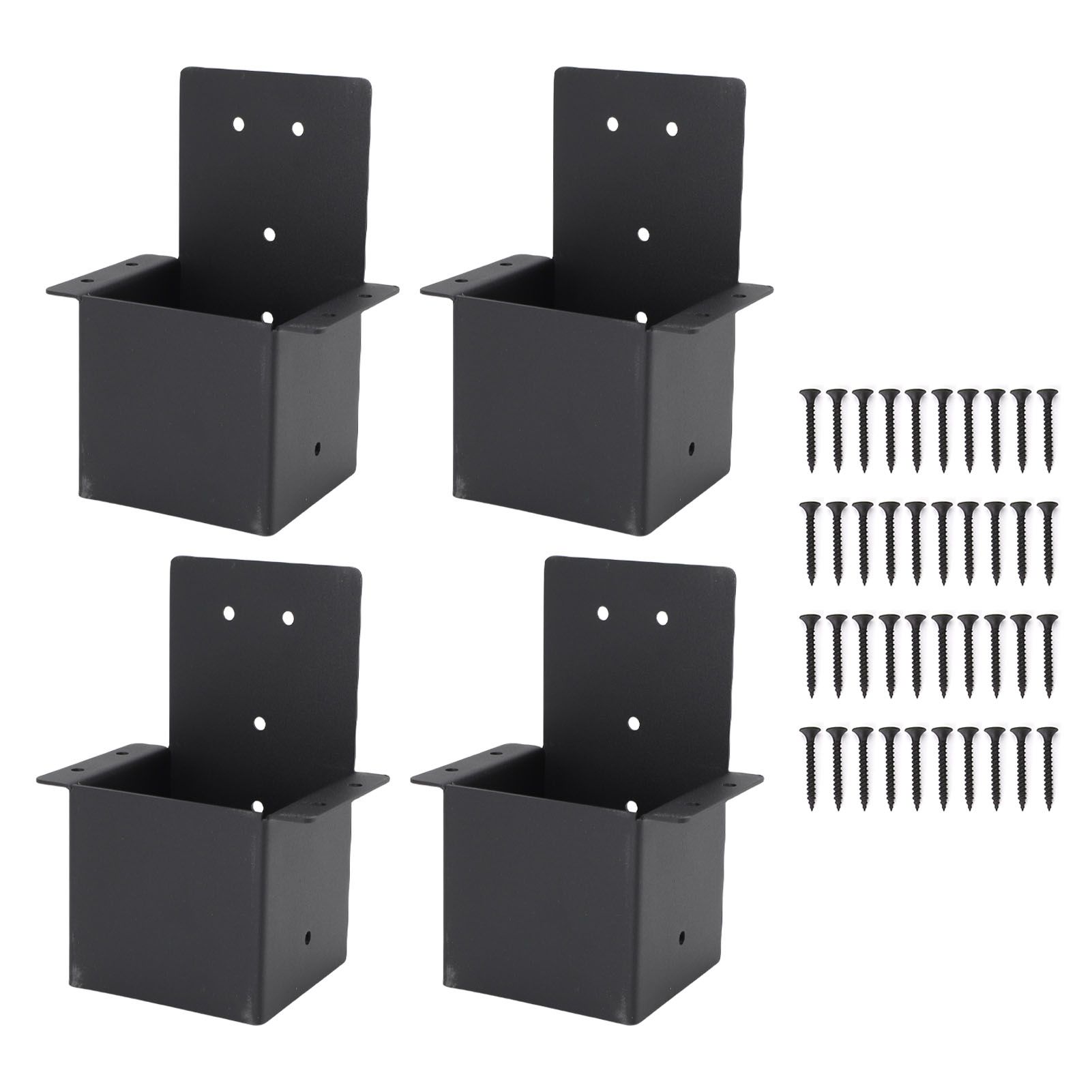 Pergola Bracket Carbon Steel High Strength Black Powder Coating Pergola Post view 3