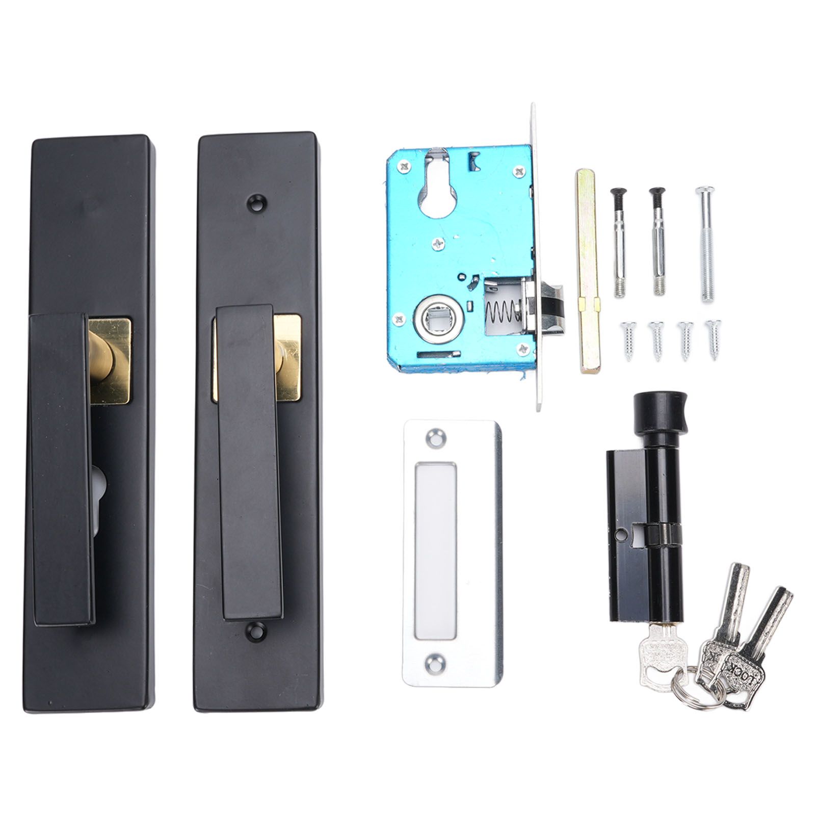 Keyed Entry Door Lever High Security Aluminum Alloy Heavy Duty Quiet Black view 3