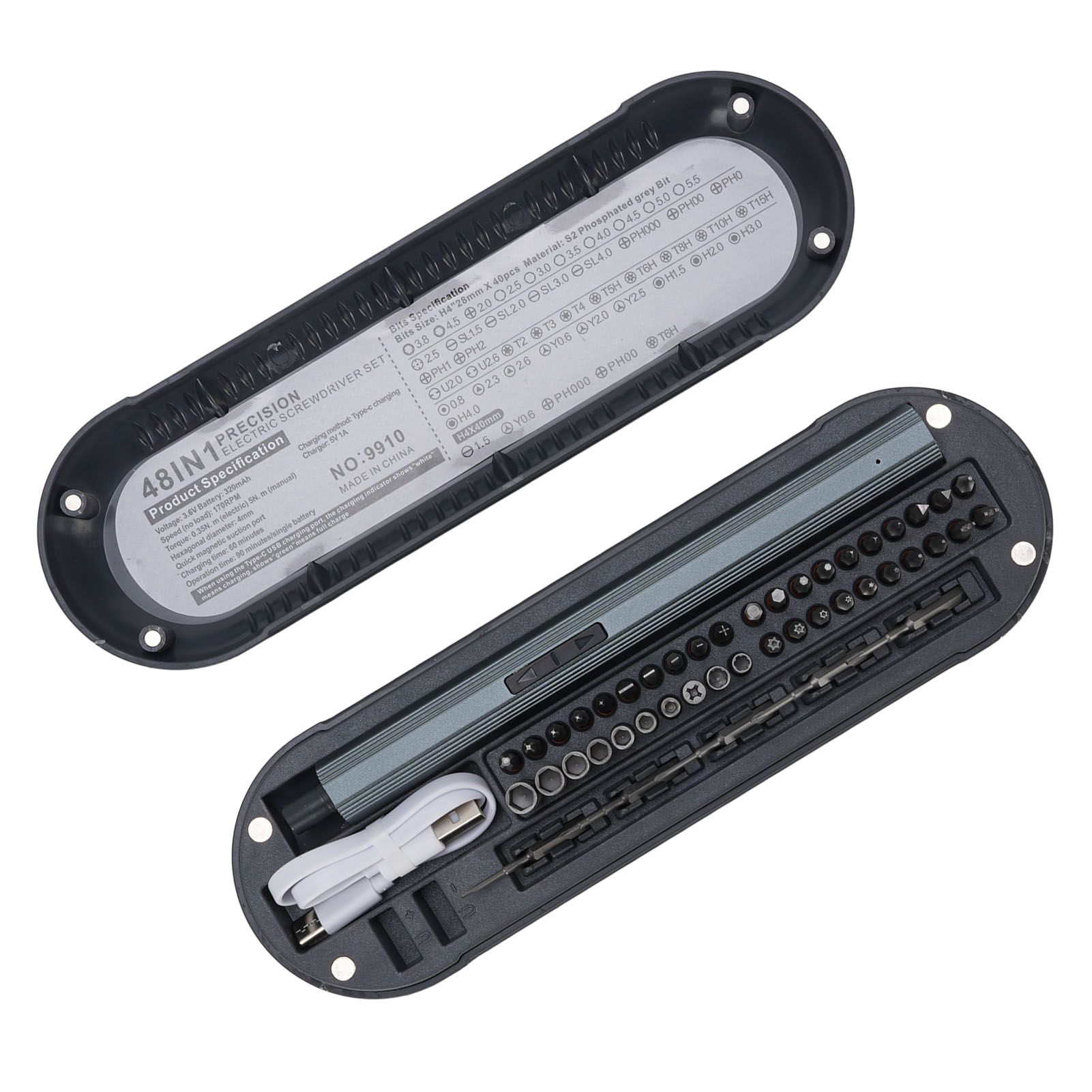Electric Screwdriver LED Light Cordless Rechargeable Power Screwdriver with 45 view 4