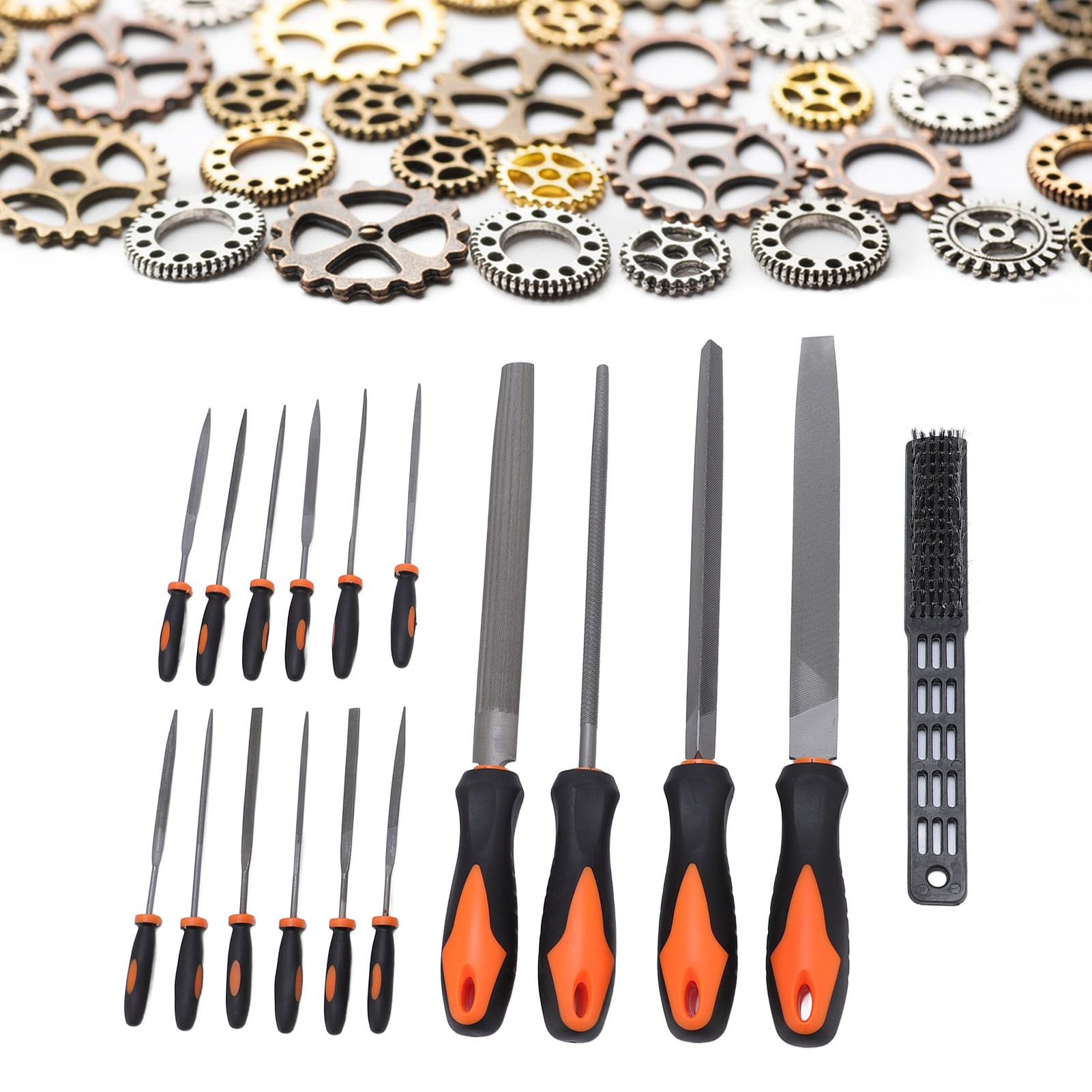 17 Pcs File Tool Set with Carry Case Half Round Triangle Round Flat and Needle view 12