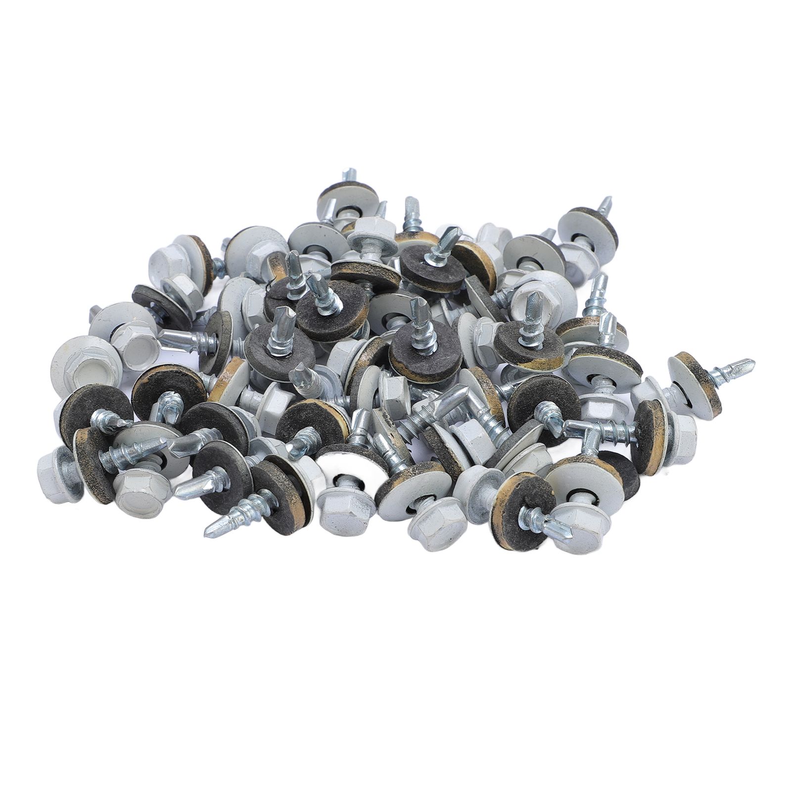 White Hex Head Self Drilling Metal Roofing Screws EPDM Washer Wood Screws view 3