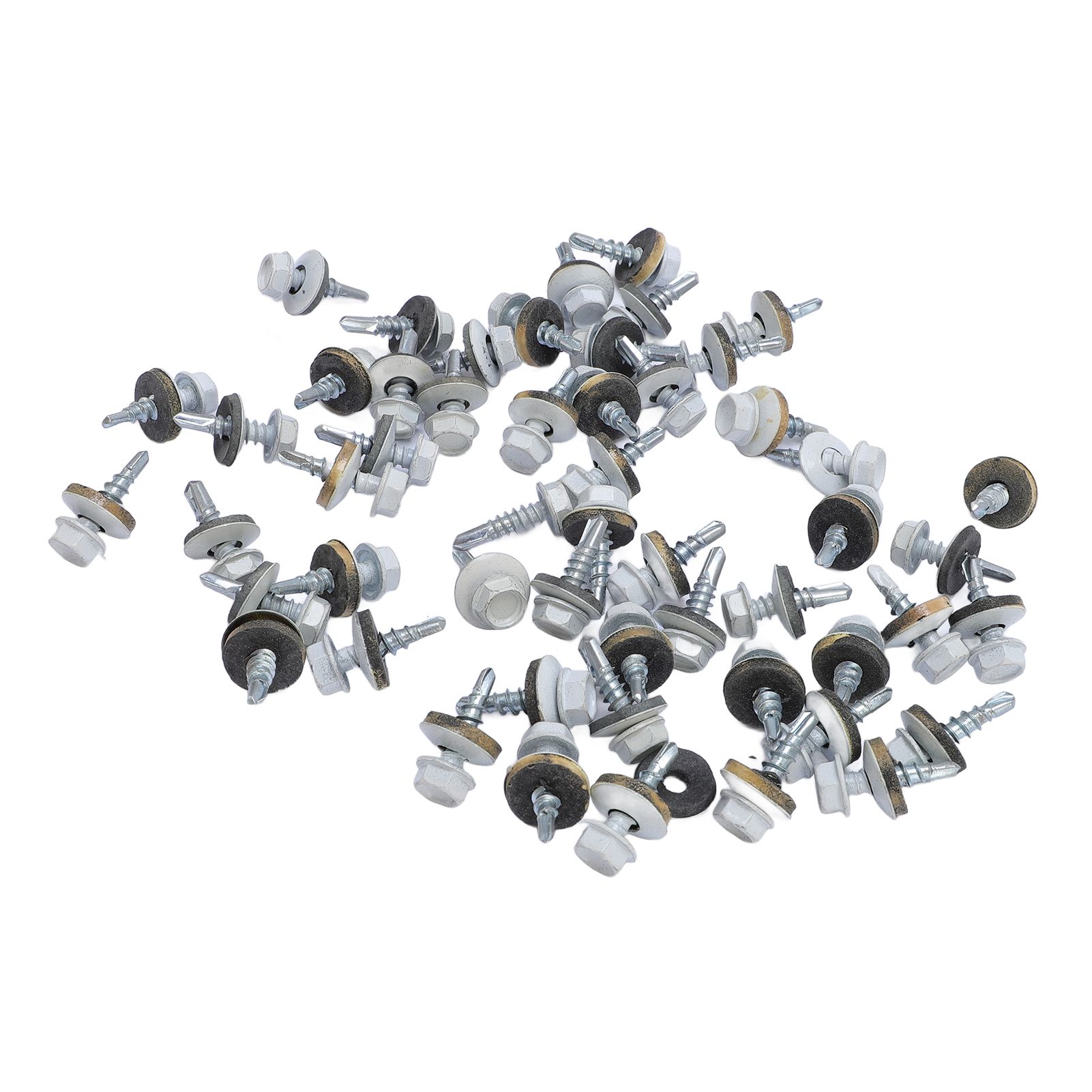 White Hex Head Self Drilling Metal Roofing Screws EPDM Washer Wood Screws view 8