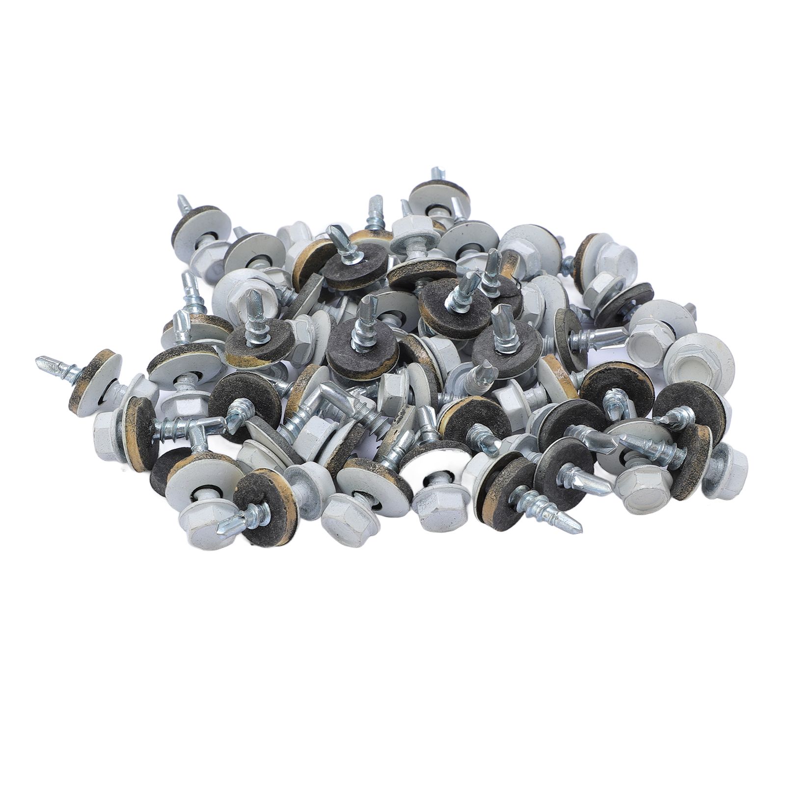 White Hex Head Self Drilling Metal Roofing Screws EPDM Washer Wood Screws view 9