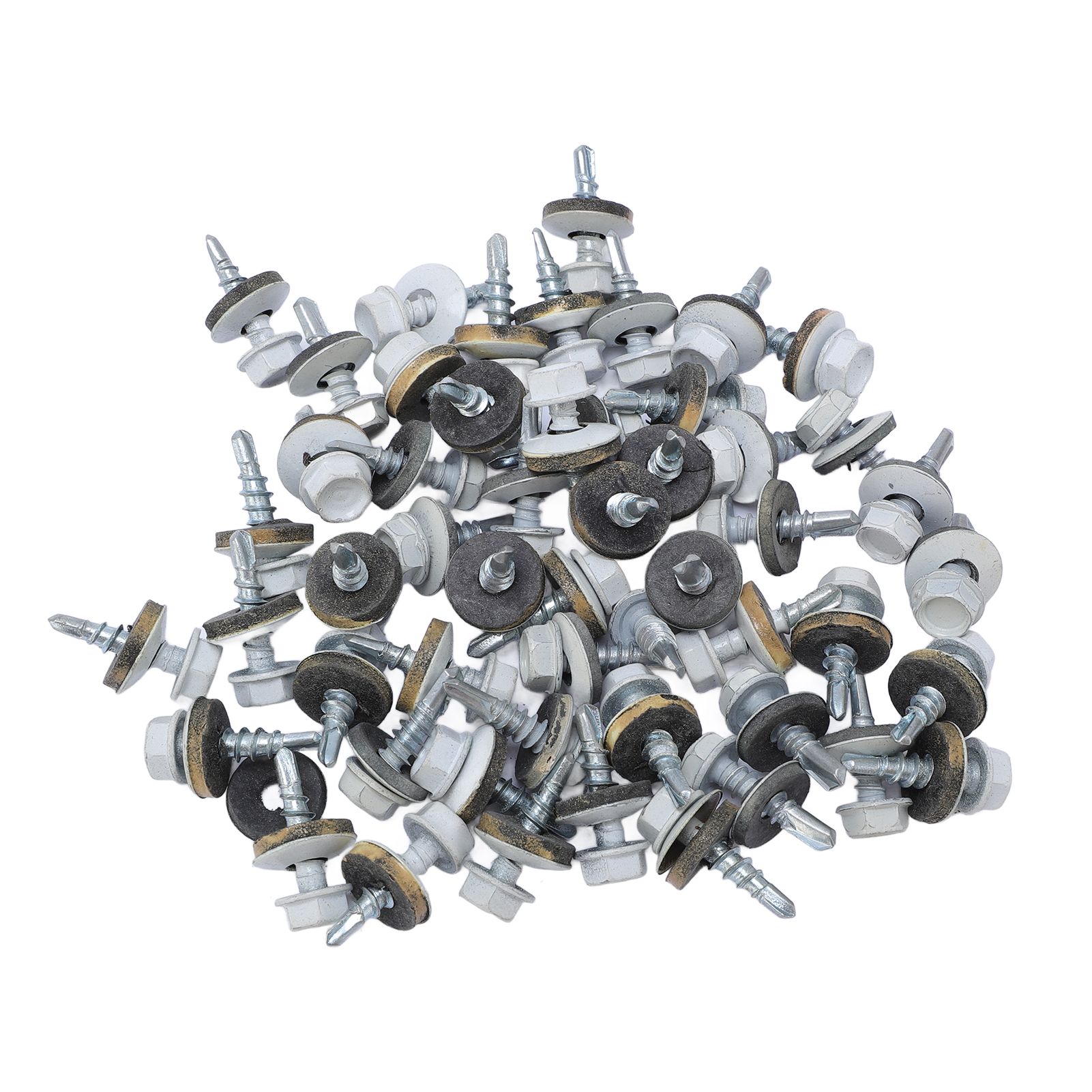 White Hex Head Self Drilling Metal Roofing Screws EPDM Washer Wood Screws view 11