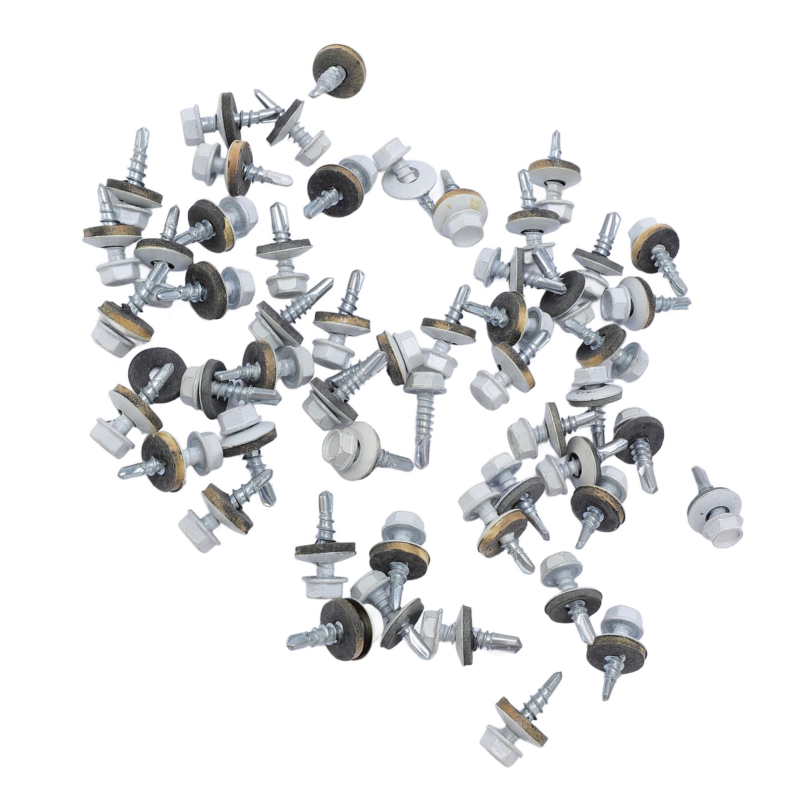 White Hex Head Self Drilling Metal Roofing Screws EPDM Washer Wood Screws view 12