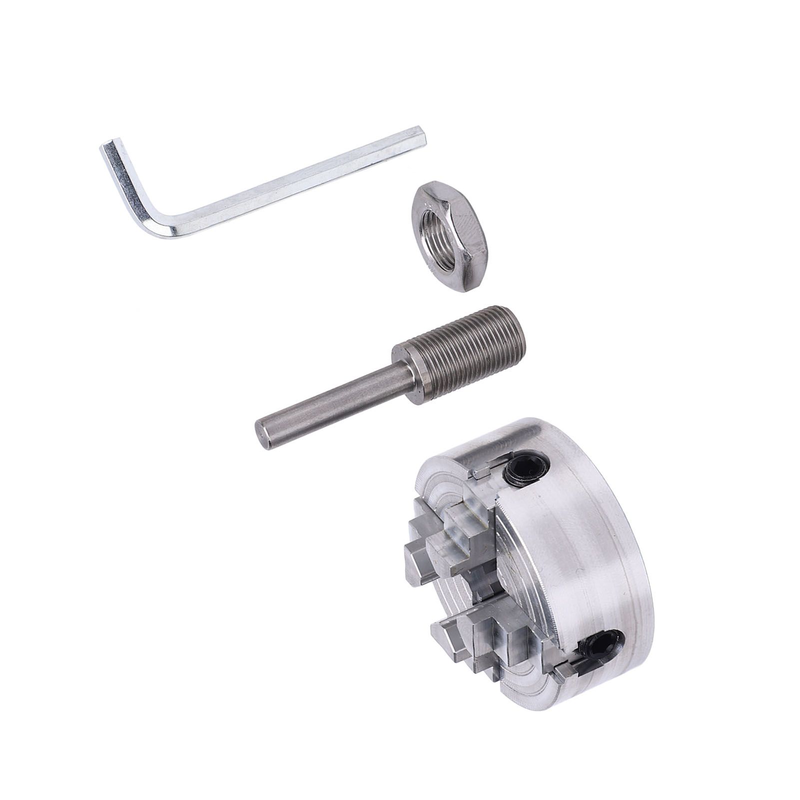4 Jaw Lathe Chuck Set Alloy Steel Mini Lathe Chuck with Connecting Rod Wrench view 6