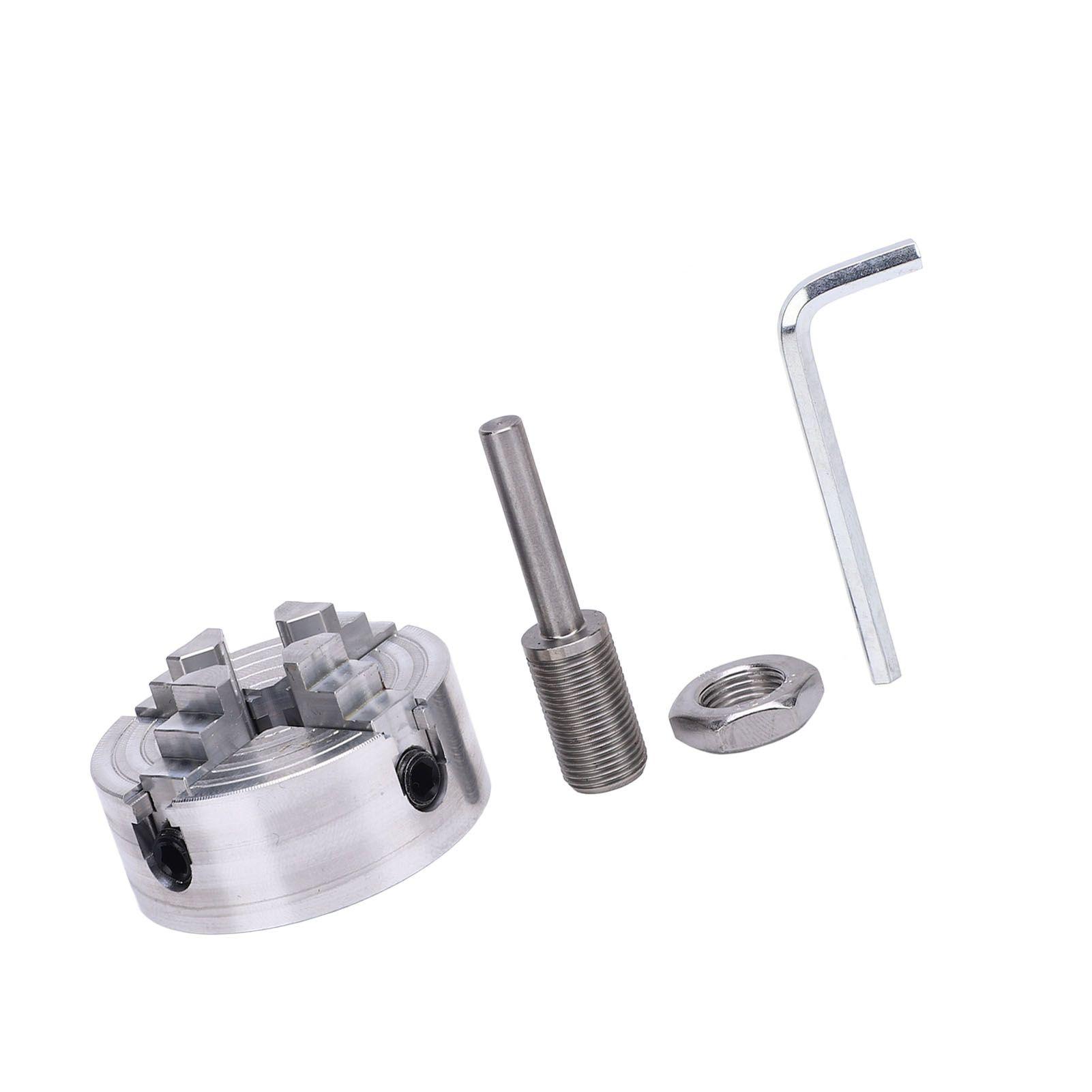 4 Jaw Lathe Chuck Set Alloy Steel Mini Lathe Chuck with Connecting Rod Wrench view 8