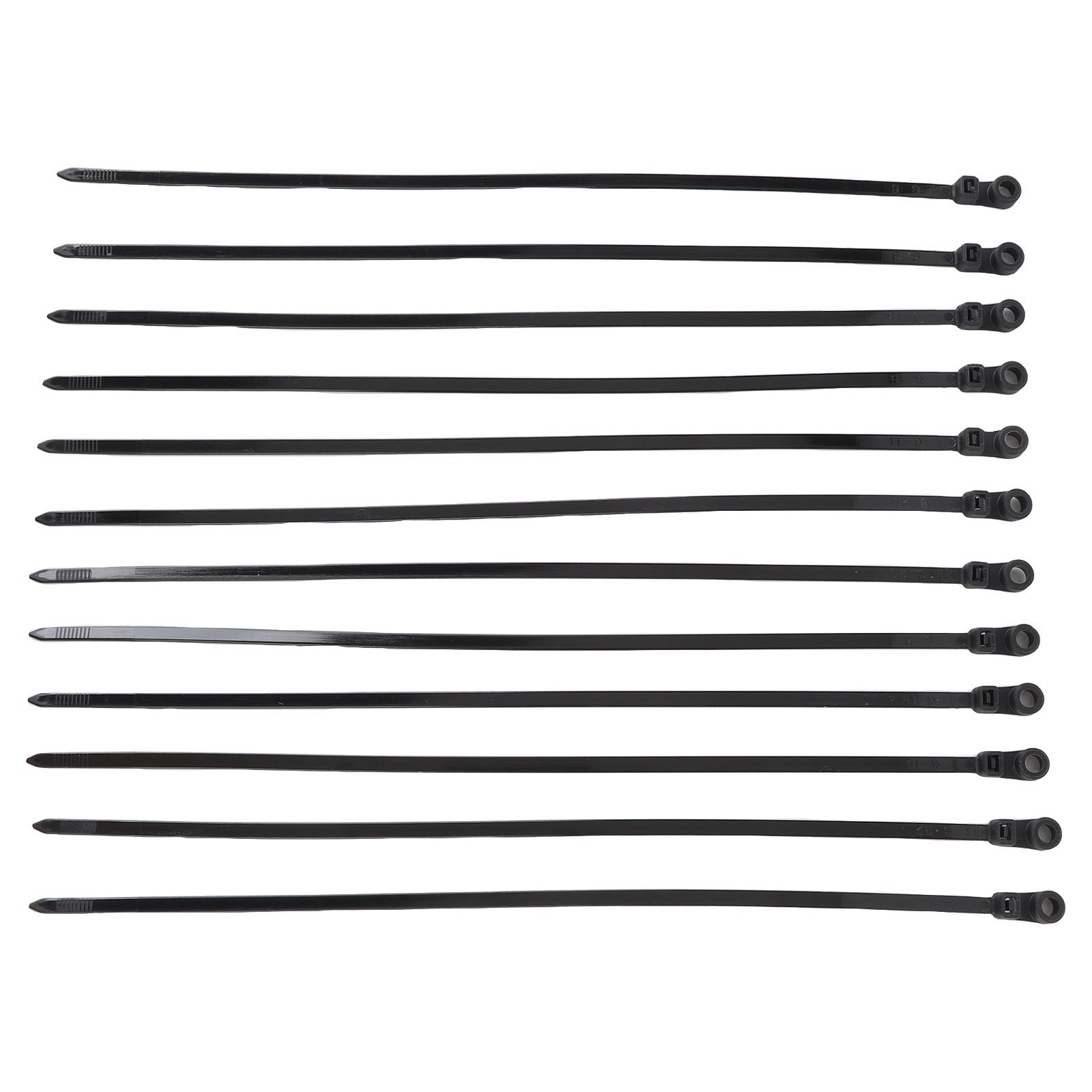 100 Set Cable Tie Set Plastic Black Cable Tie with Screw Mounting Hole for view 9