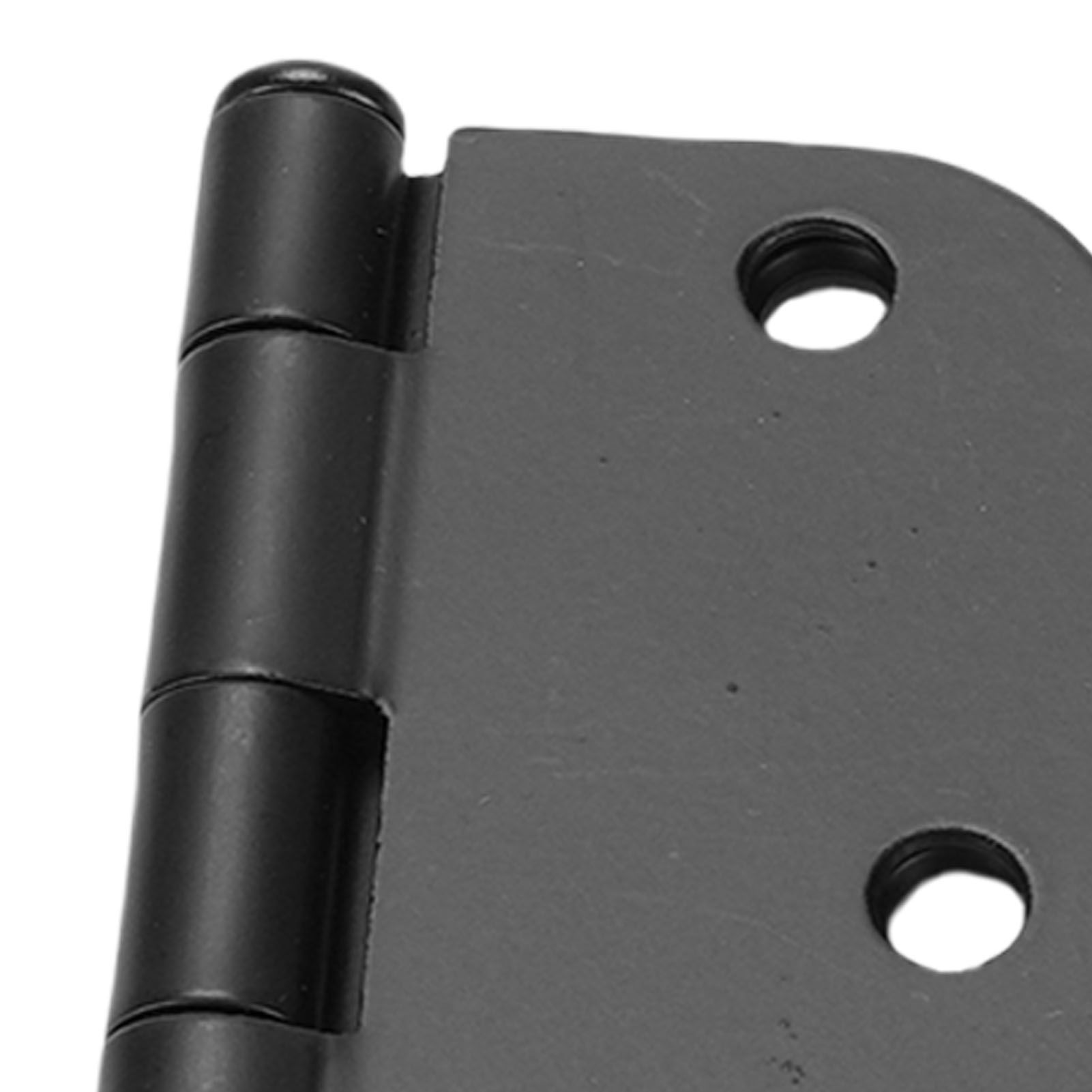 Rounded Door Hinges 3.5 Inch 5/8 Radius Matte Black Exterior Interior Door view 7