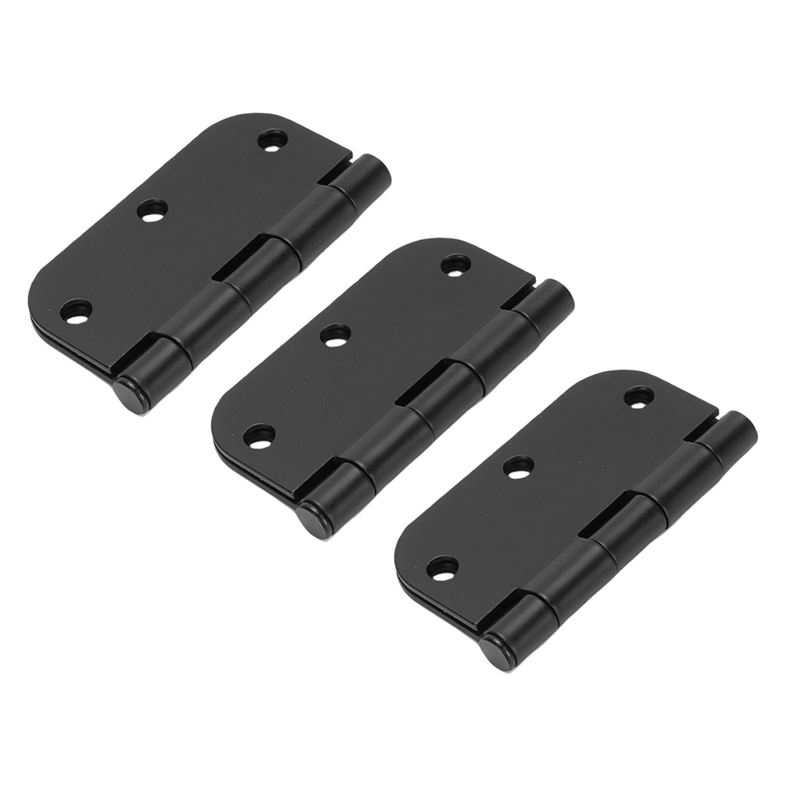 Rounded Door Hinges 3.5 Inch 5/8 Radius Matte Black Exterior Interior Door view 11