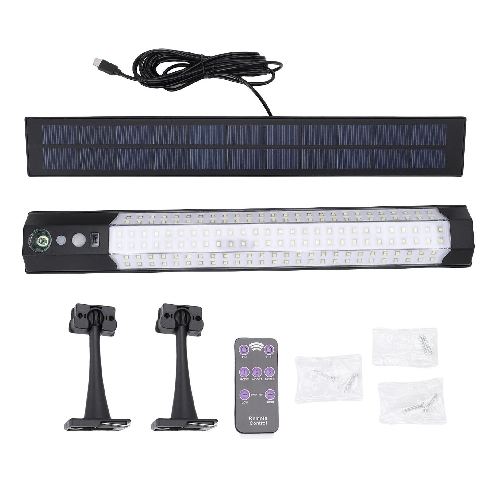 Solar Panel LED Light IP65 Water Proof Remote Control Hanging Lamp for Outdoor view 3