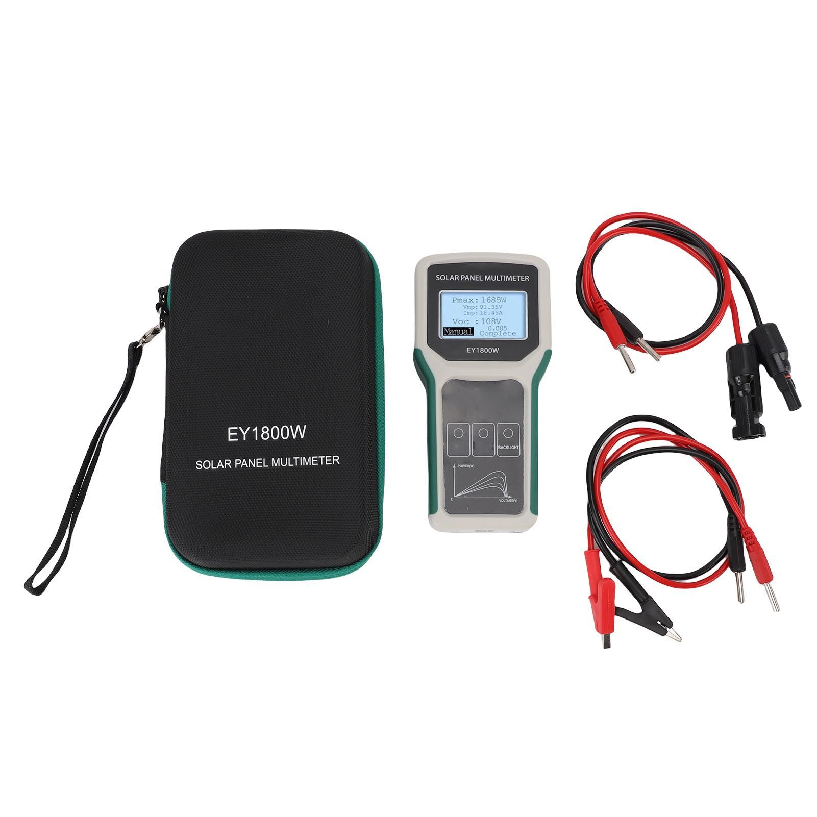 Solar Panel Tester Photovoltaic Multimeter EY1800W 20-120V with Backlight MPPT view 3