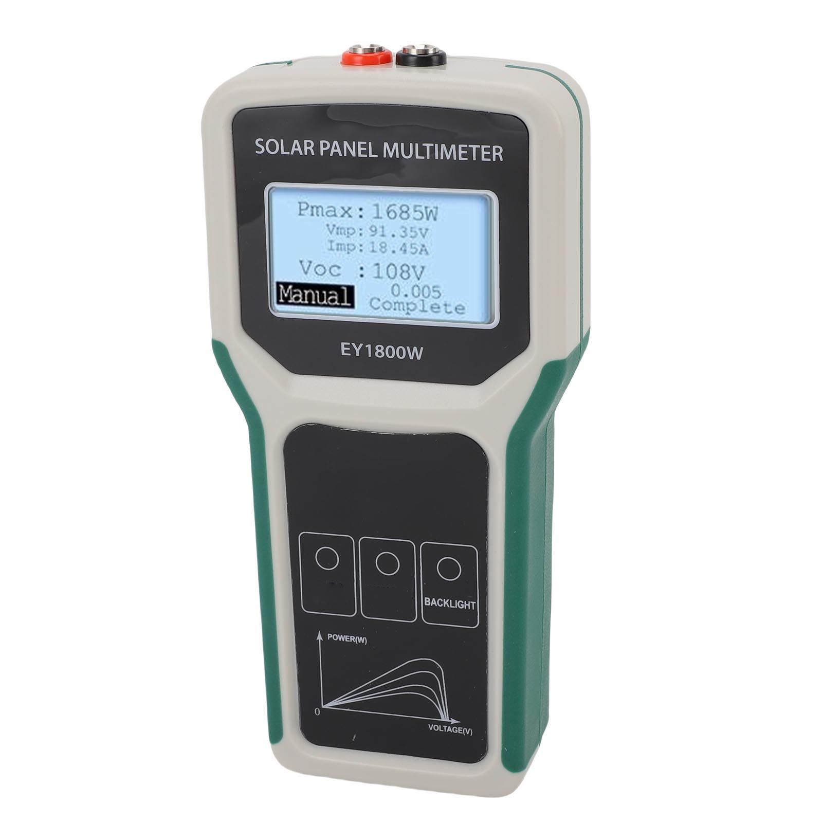 Solar Panel Tester Photovoltaic Multimeter EY1800W 20-120V with Backlight MPPT view 9
