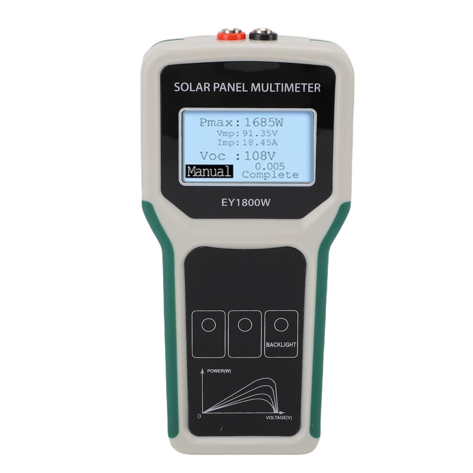 Solar Panel Tester Photovoltaic Multimeter EY1800W 20-120V with Backlight MPPT view 10